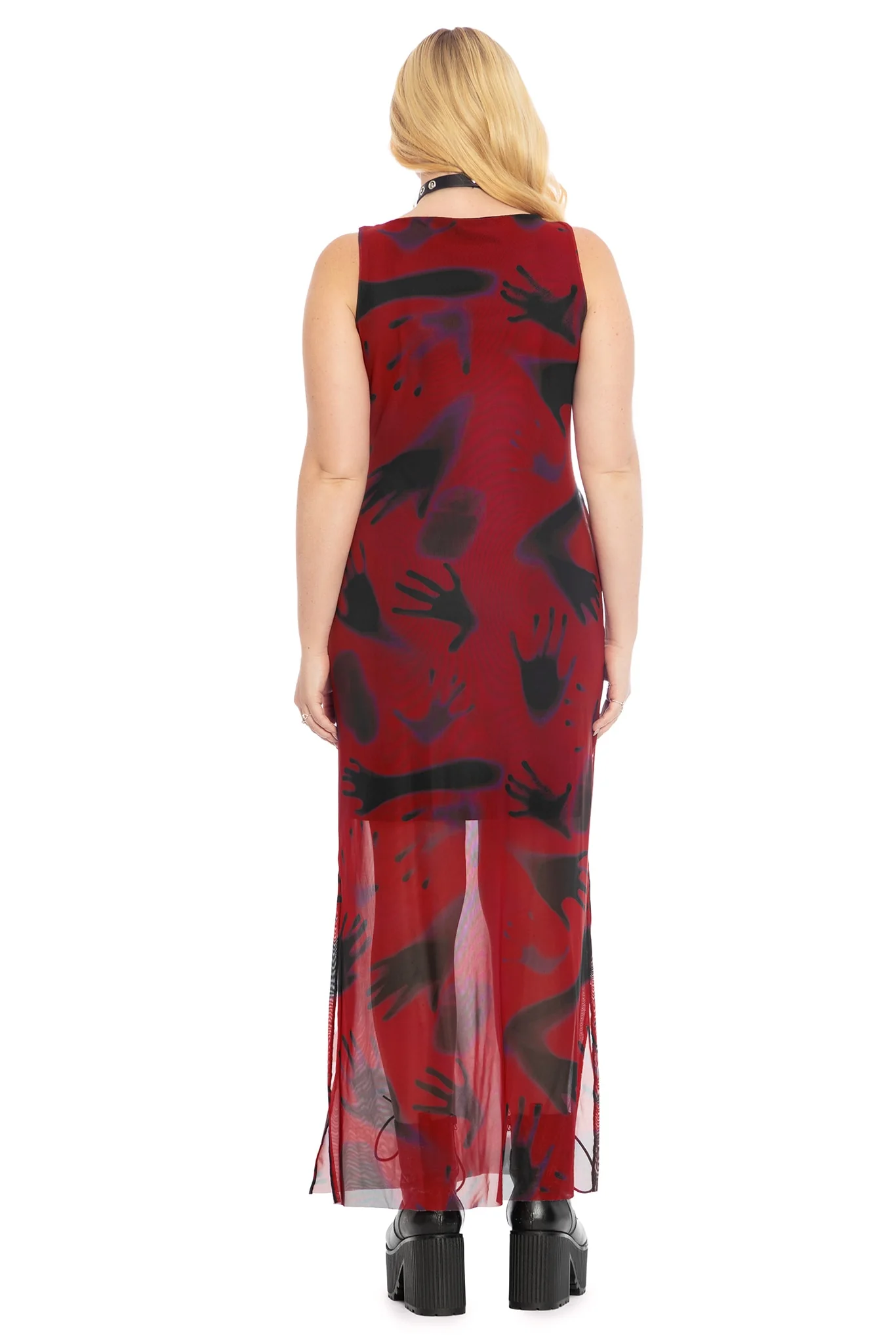 Hands In The Dark Sheer Column Maxi Dress - Image 2