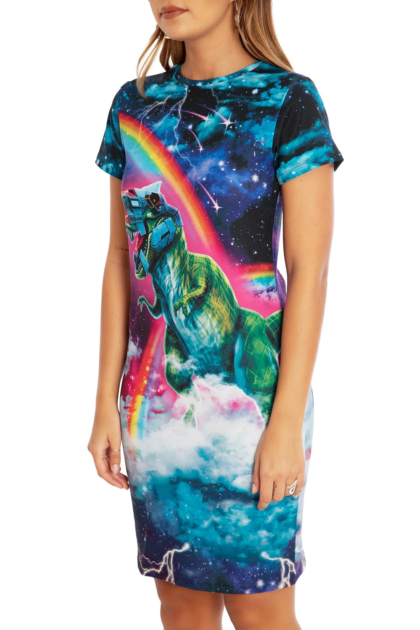 Hell Yeah Reversible Longline Tee Dress - Image 3