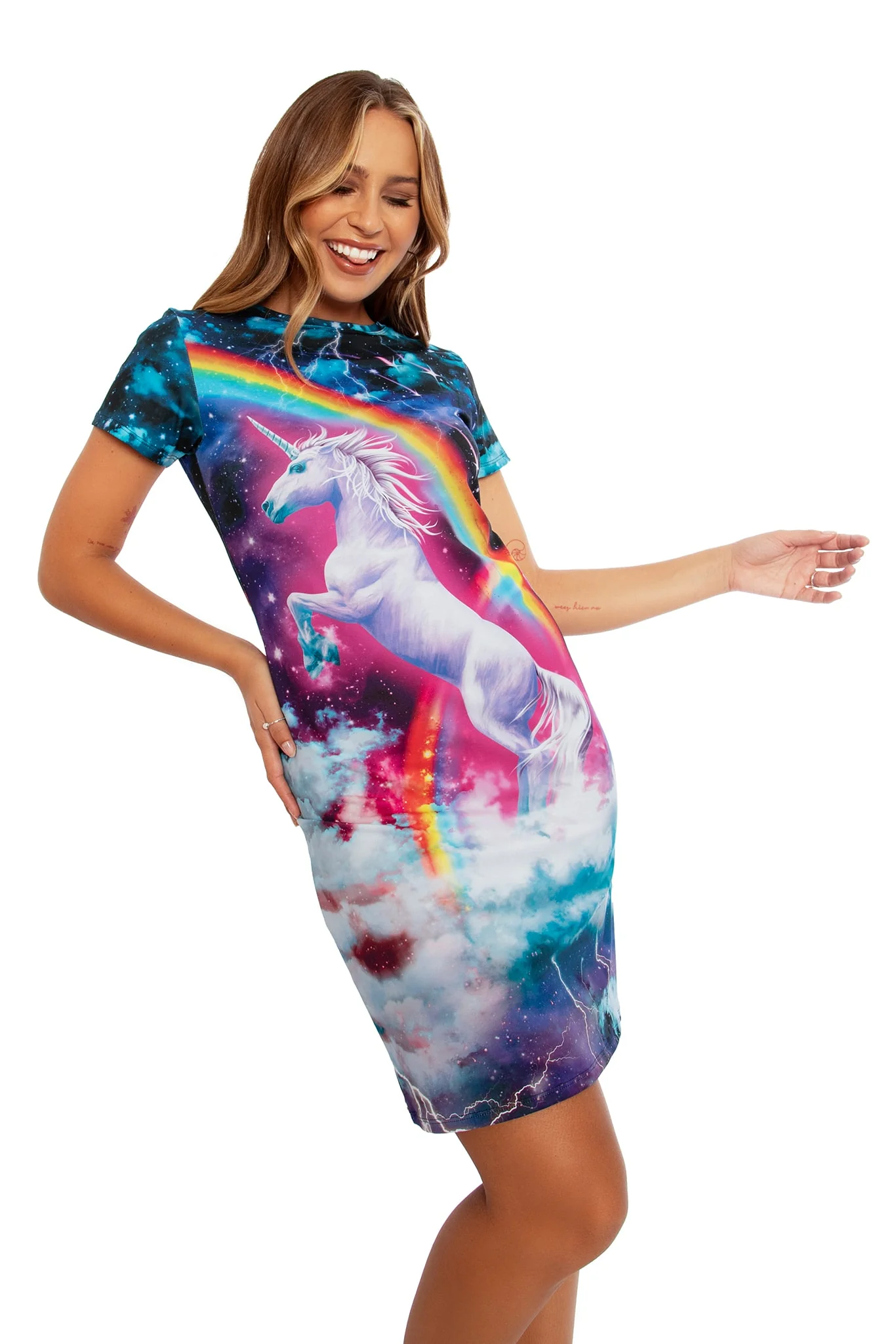 Hell Yeah Reversible Longline Tee Dress - Image 8