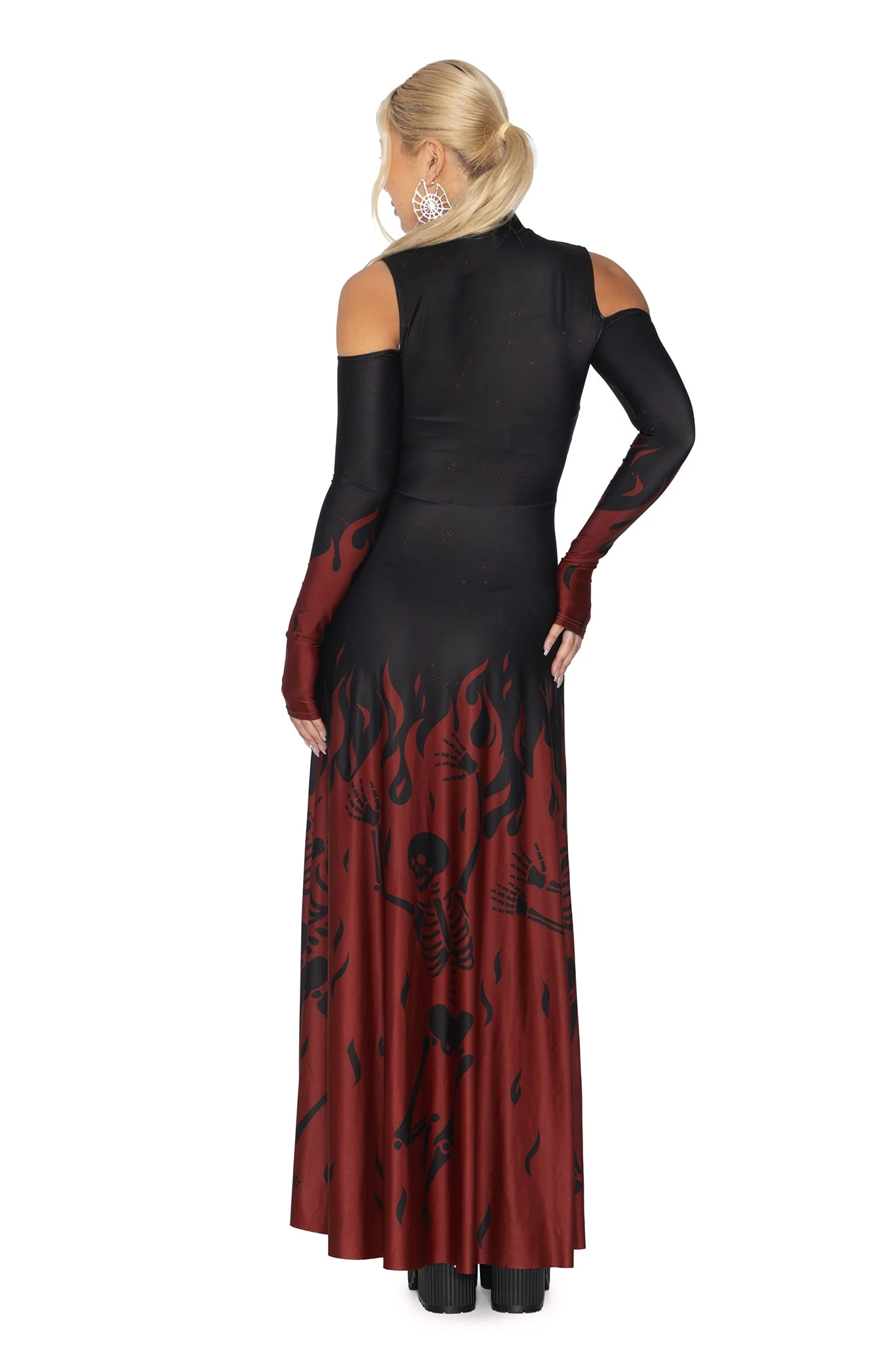 Hellfire Cold Shoulder Maxi Dress - Image 2