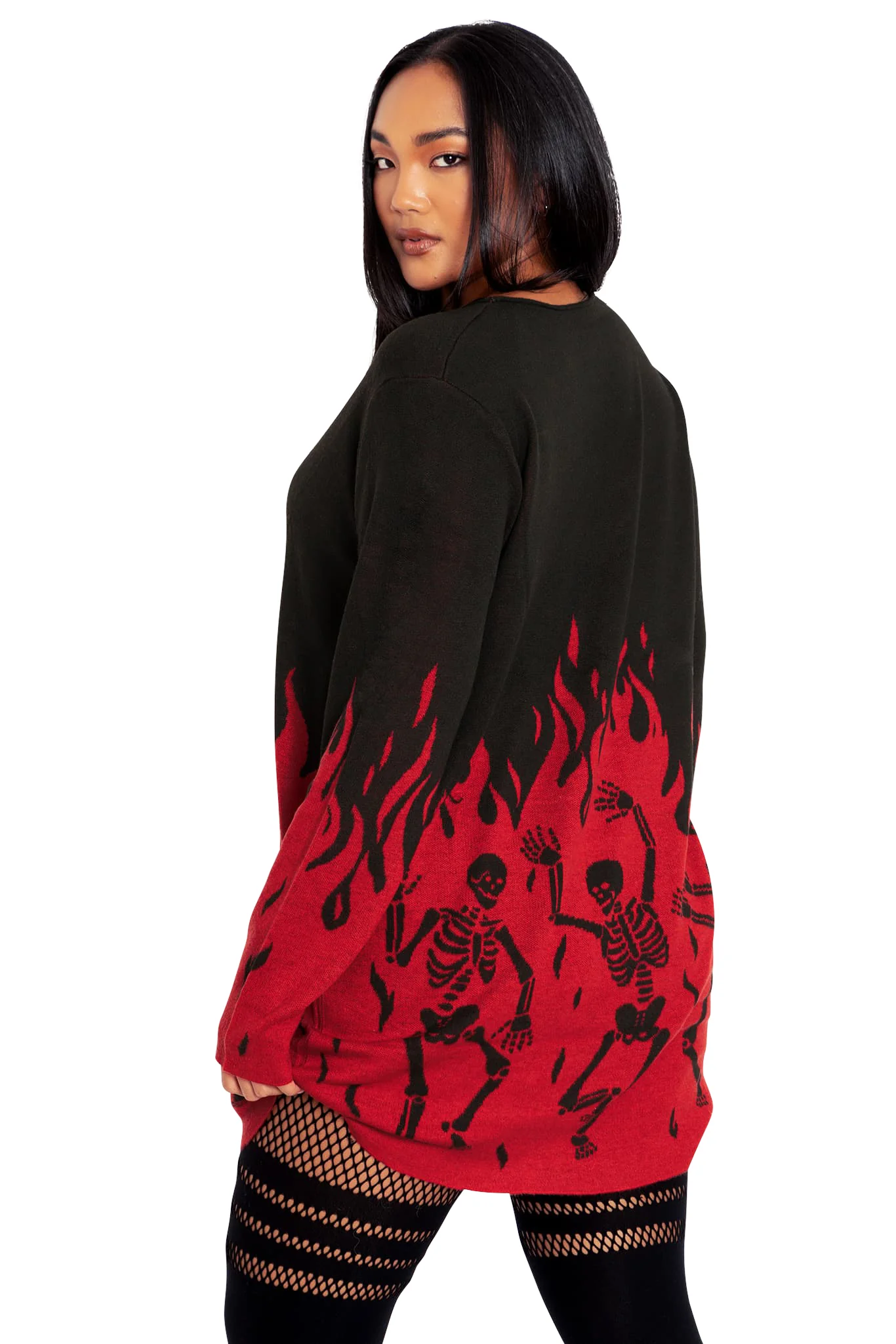 Hellfire Oversized Knit Longline Sweater - Image 9