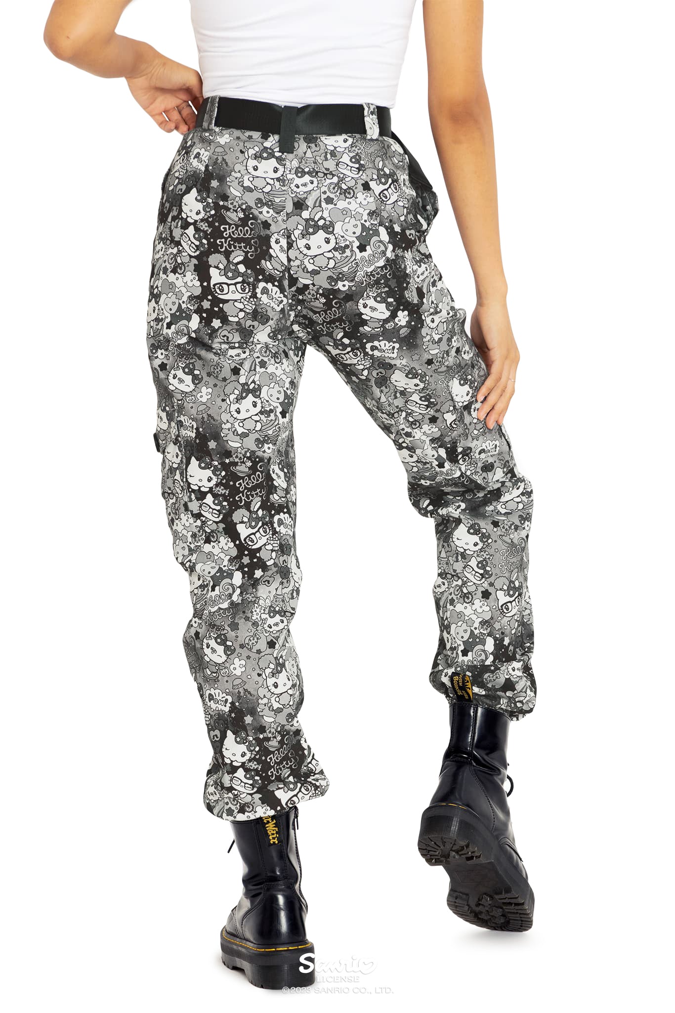 Hello Kitty Harajuku Grey Cargo Pants - Image 2