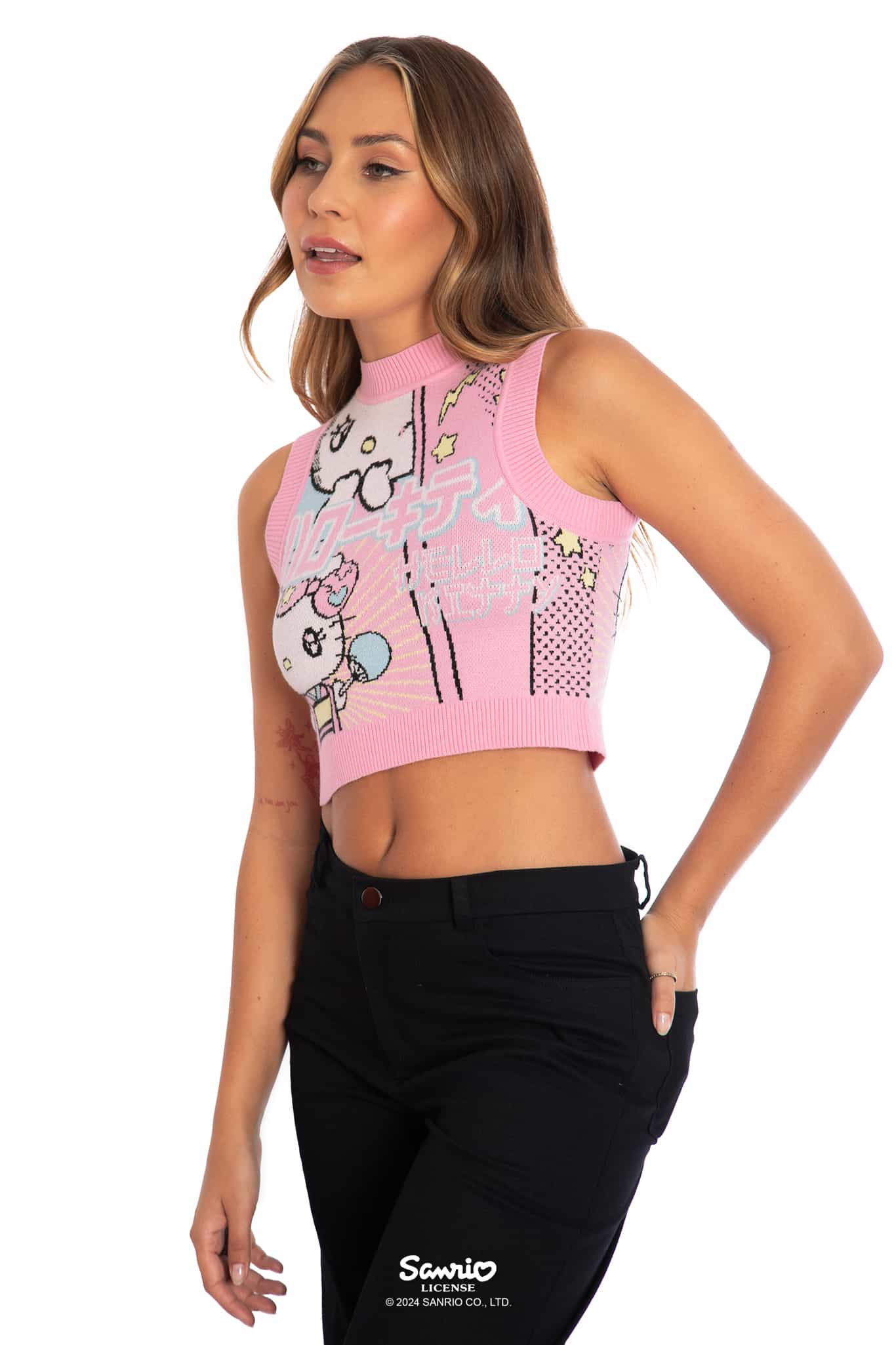 Hello Kitty Manga Knit Crop - Image 5
