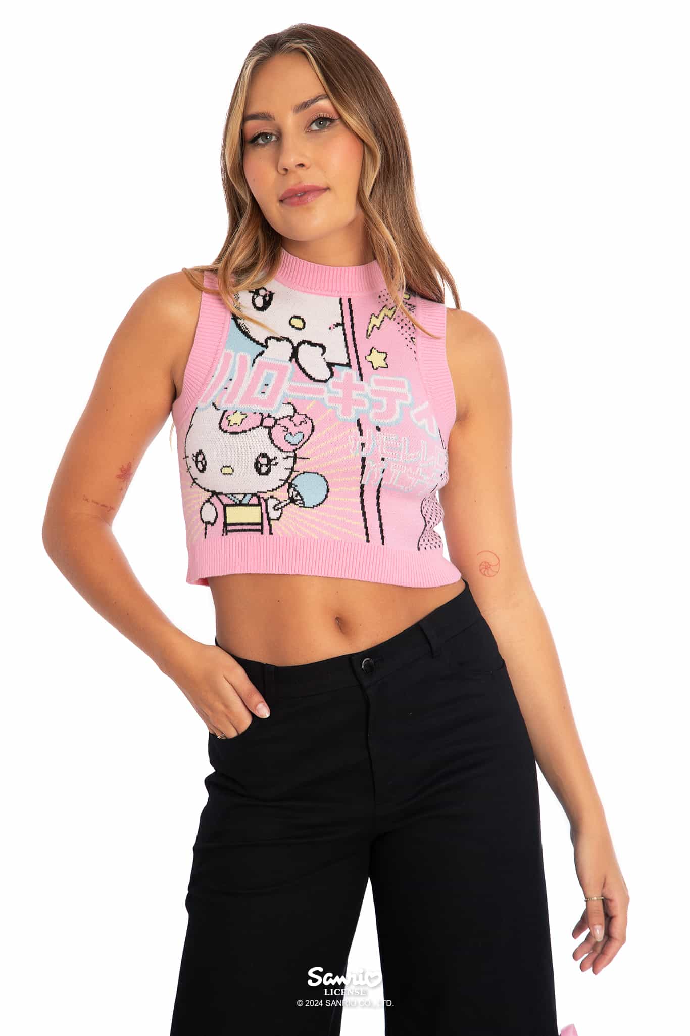 Hello Kitty Manga Knit Crop - Image 6