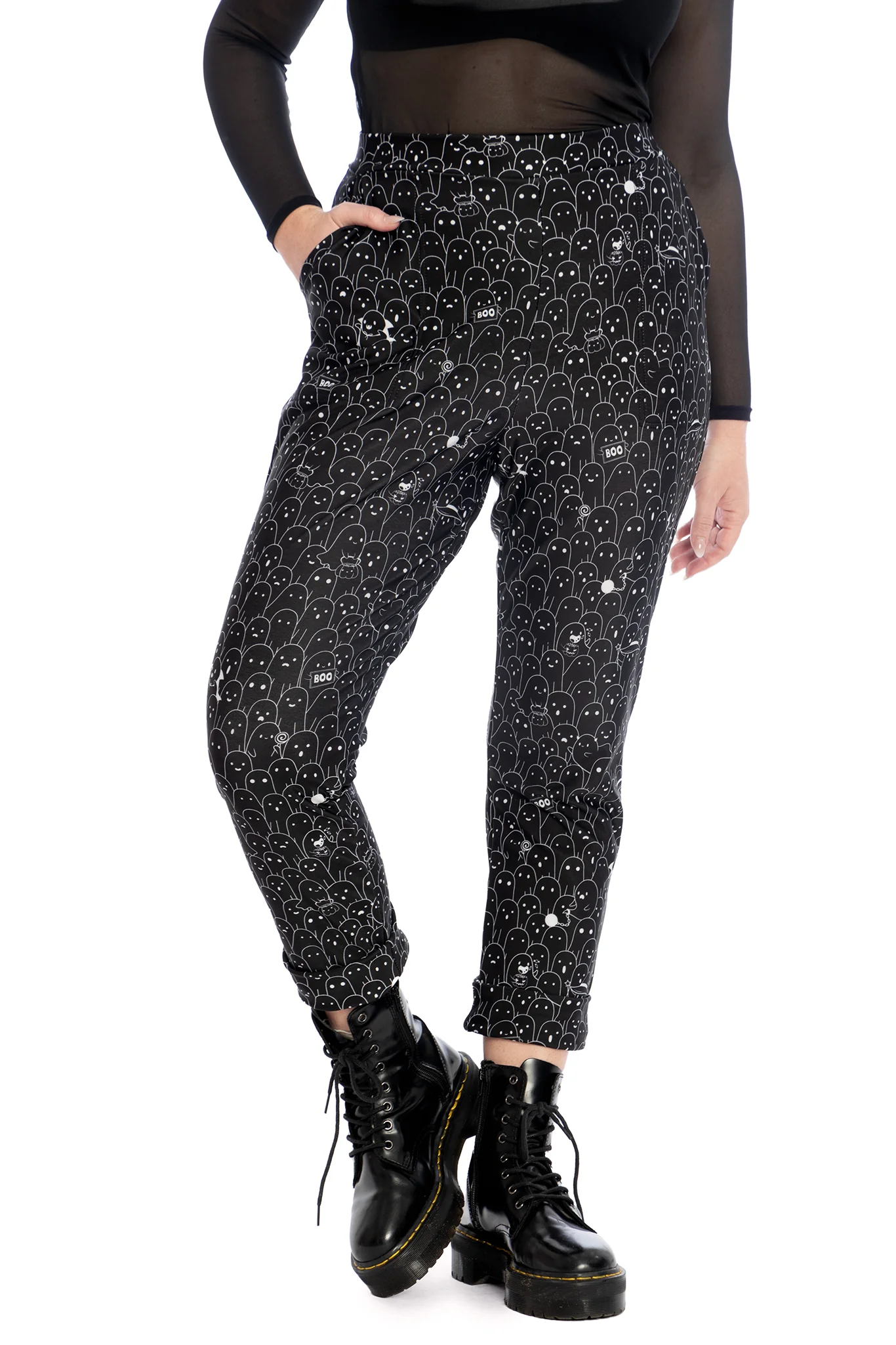 Hide And Shriek Cuffed Pants - Image 4