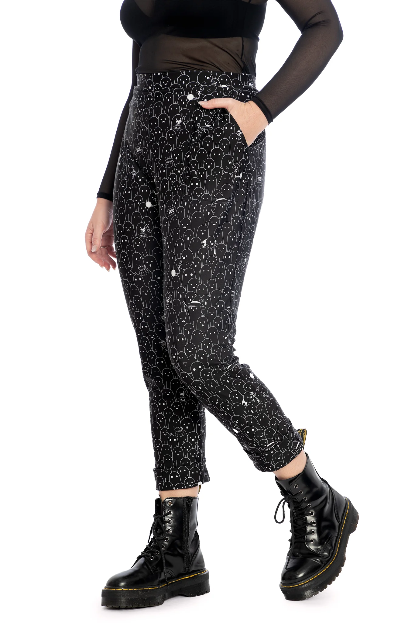 Hide And Shriek Cuffed Pants - Image 6
