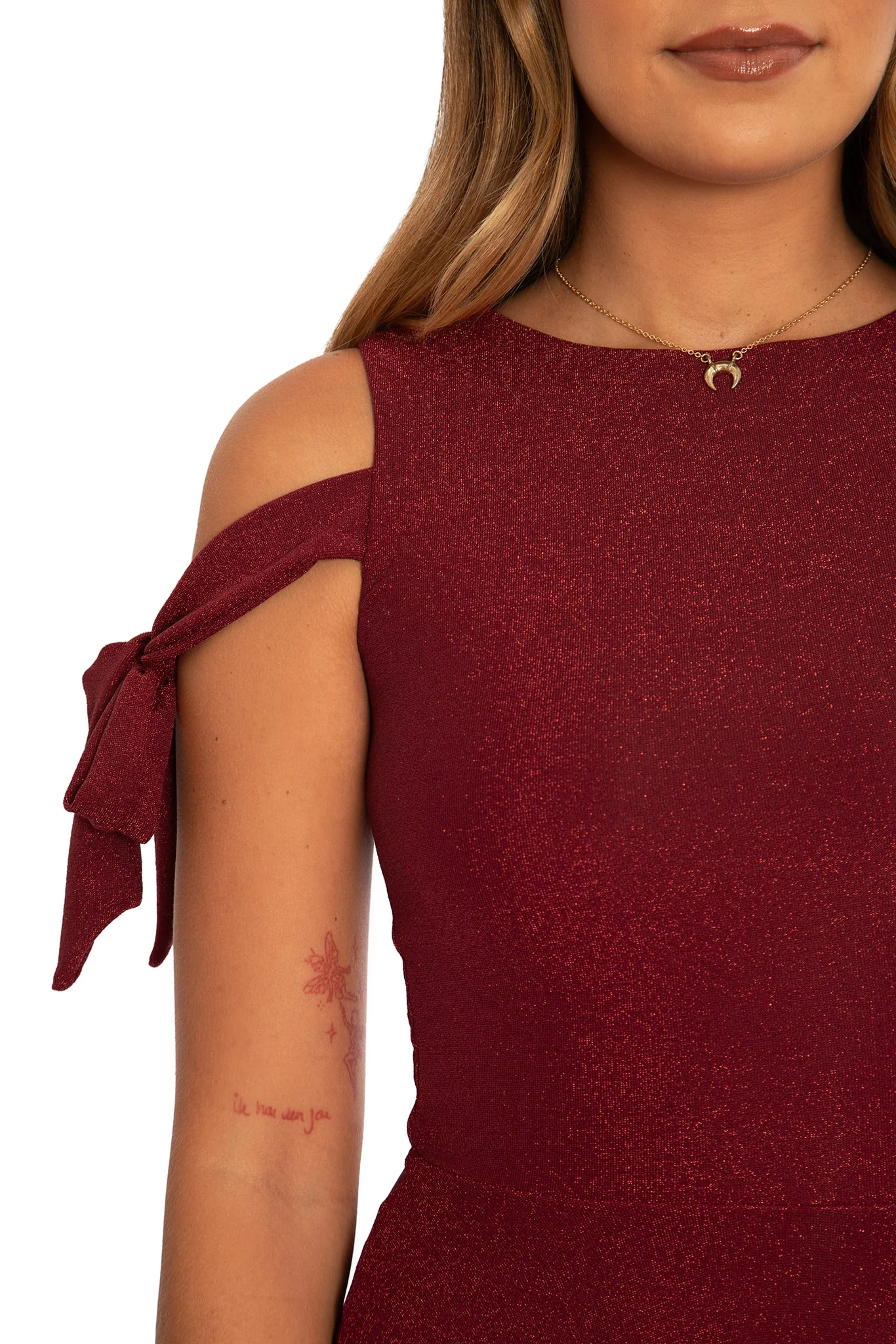 Holiday Party Bow Sleeve Dress - Image 5