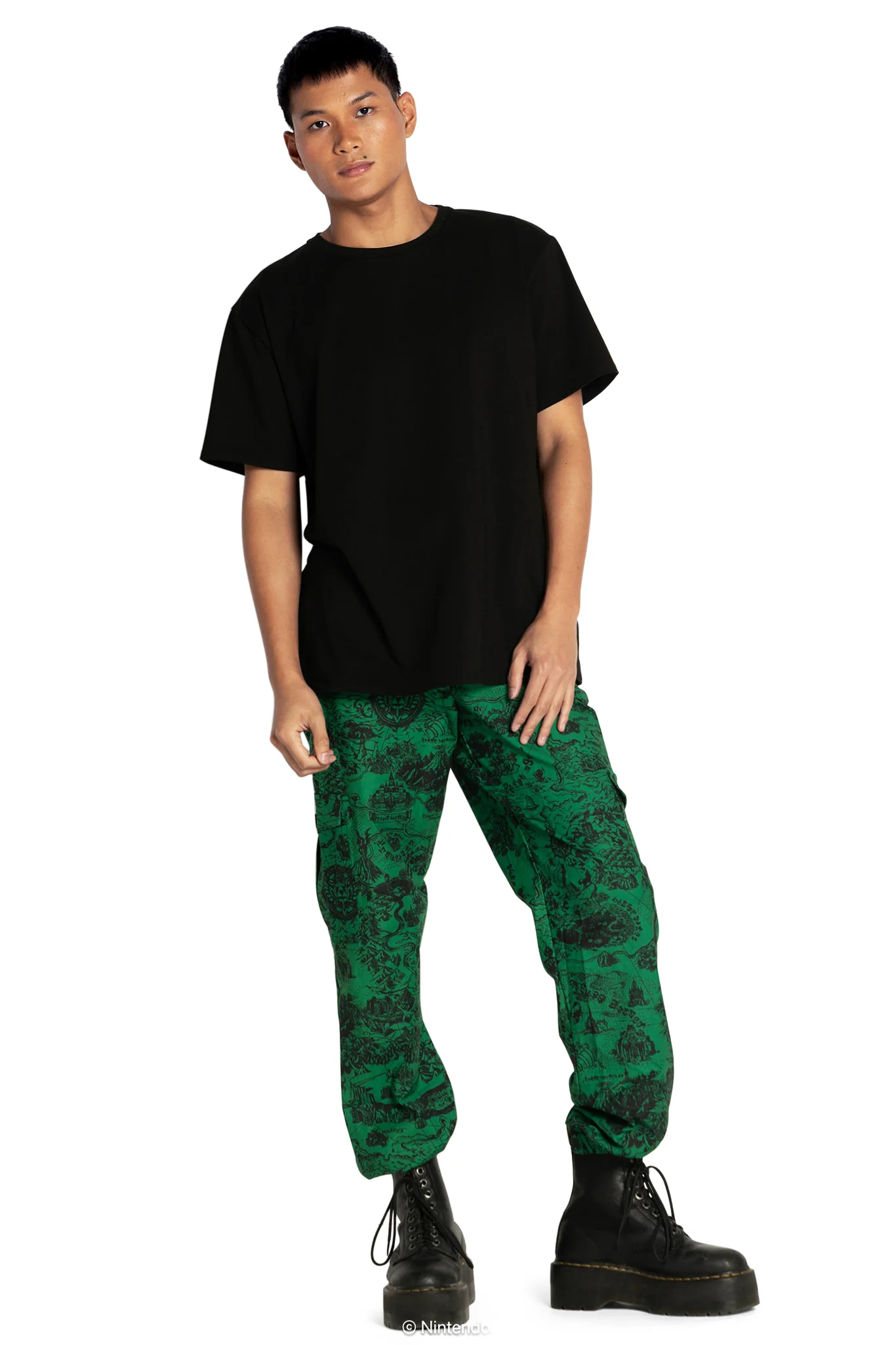 Hyrule Map Green Cargo Pants - Image 4