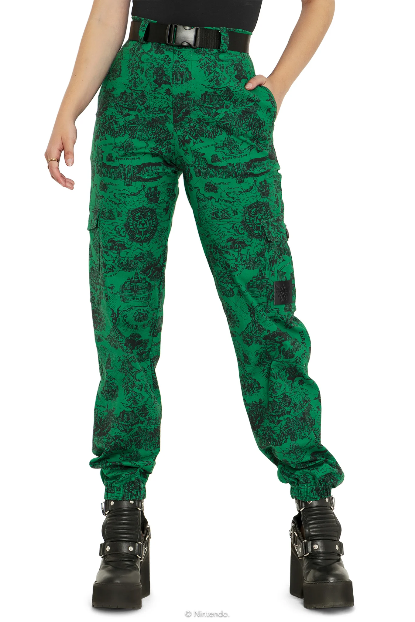 Hyrule Map Green Cargo Pants - Image 5