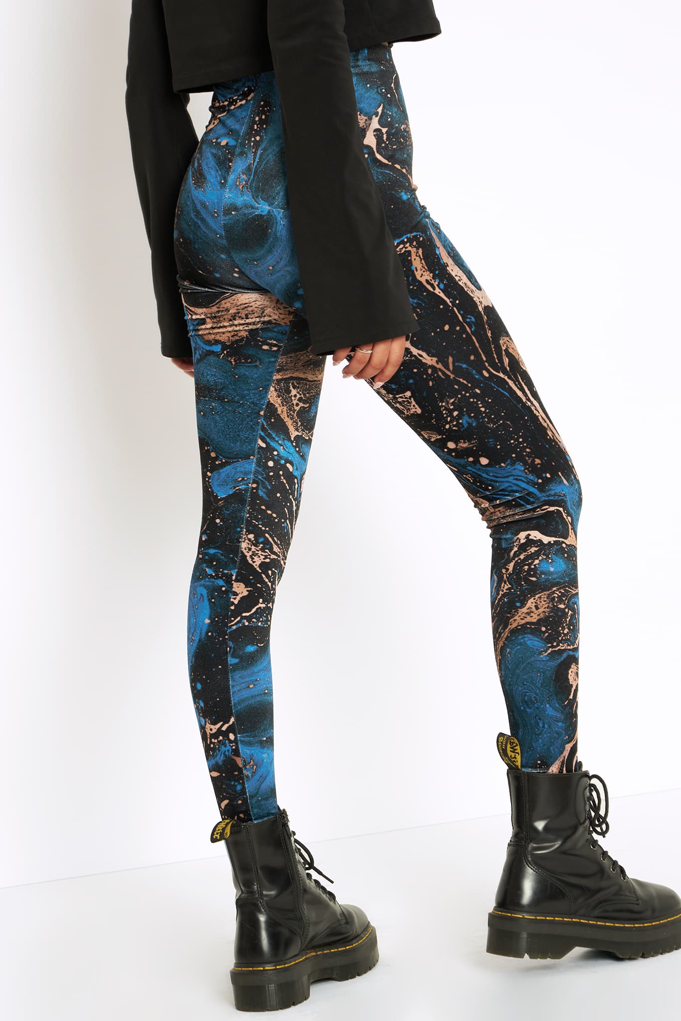 I Bleed Minerals Velvet High Waisted Leggings - Image 4