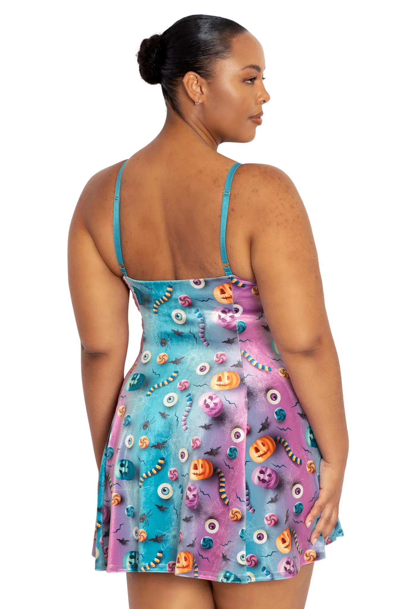 I Want Candy Velvet Mini Strappy Dress - Image 6