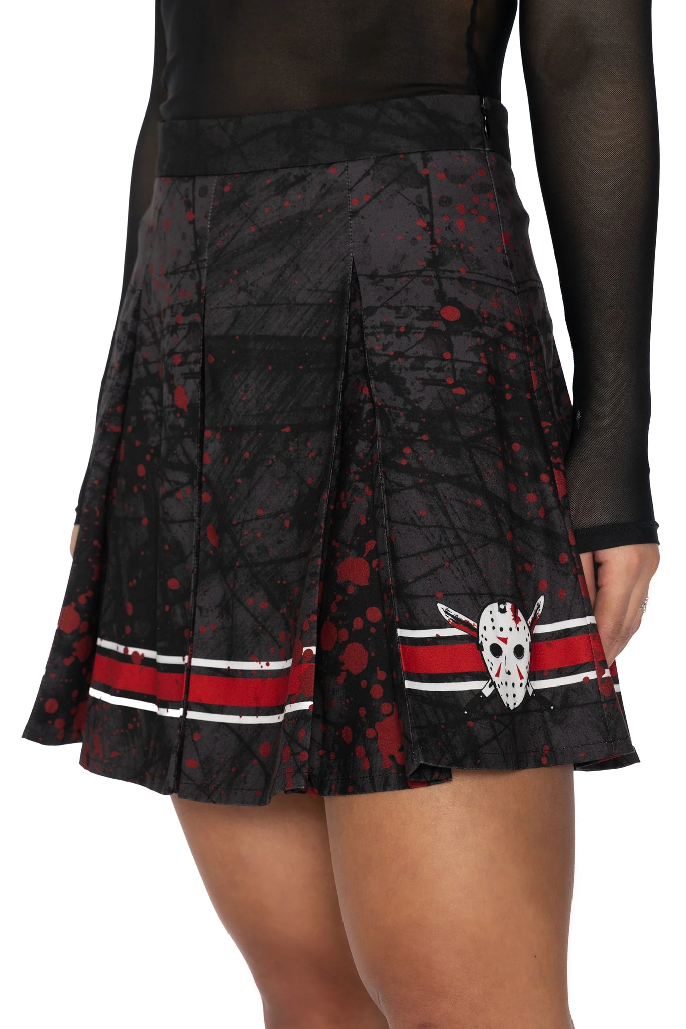 Jason Voorhees Pleat Mini Skirt - Image 3