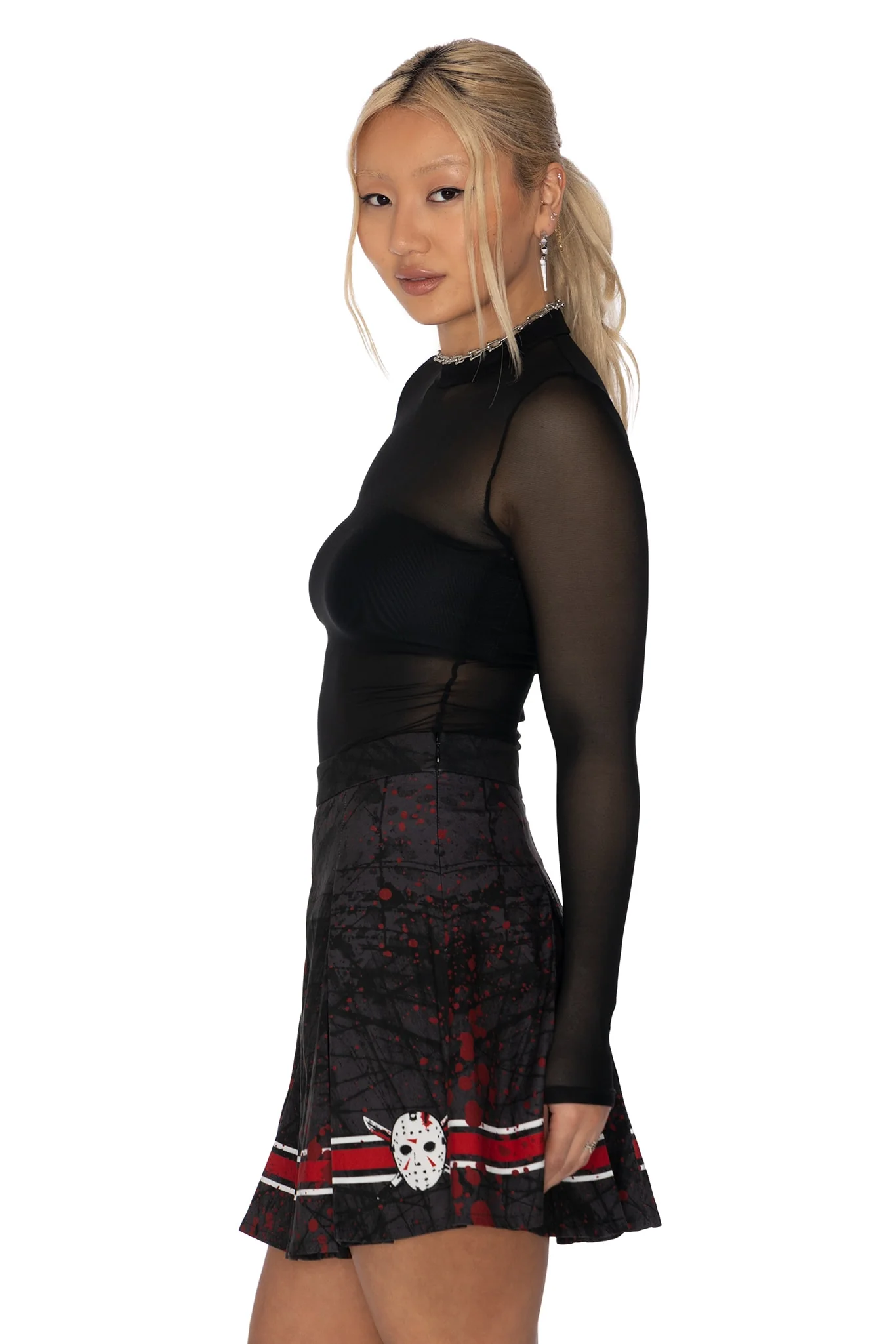 Jason Voorhees Pleat Mini Skirt - Image 5