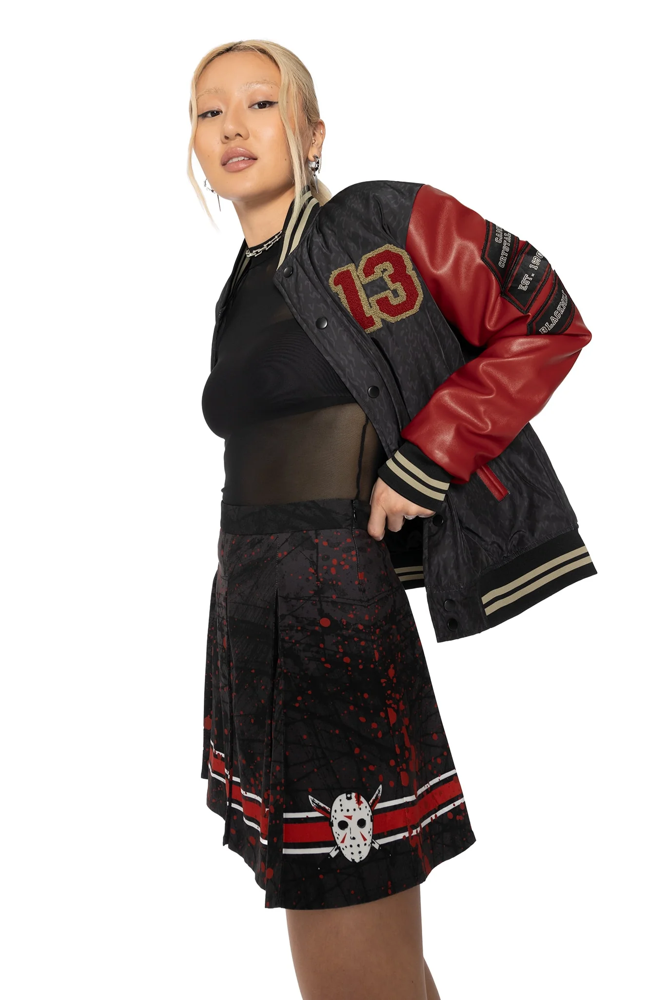 Jason Voorhees Pleat Mini Skirt - Image 7