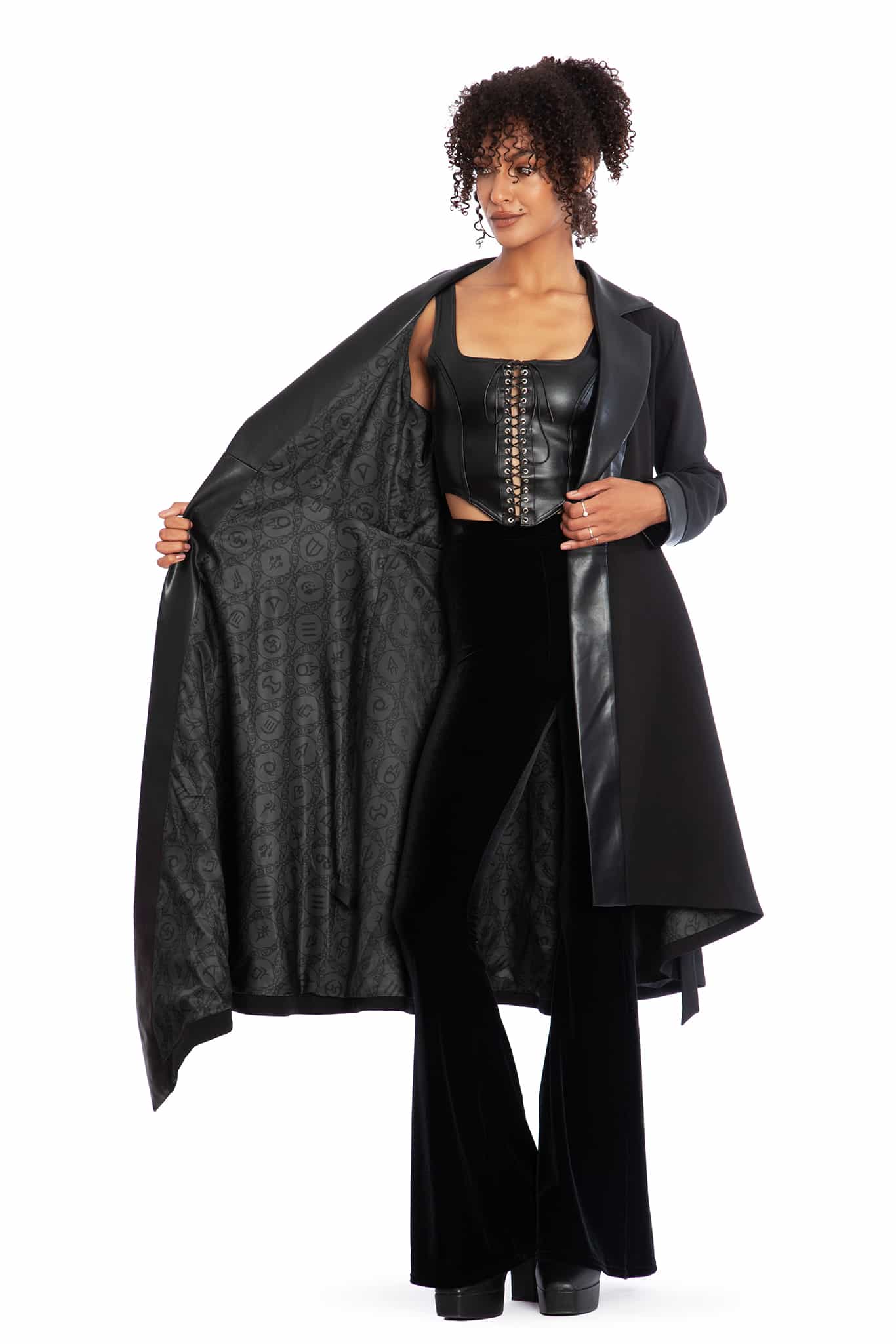 Job Icons Asymmetric Trench Coat - Image 8