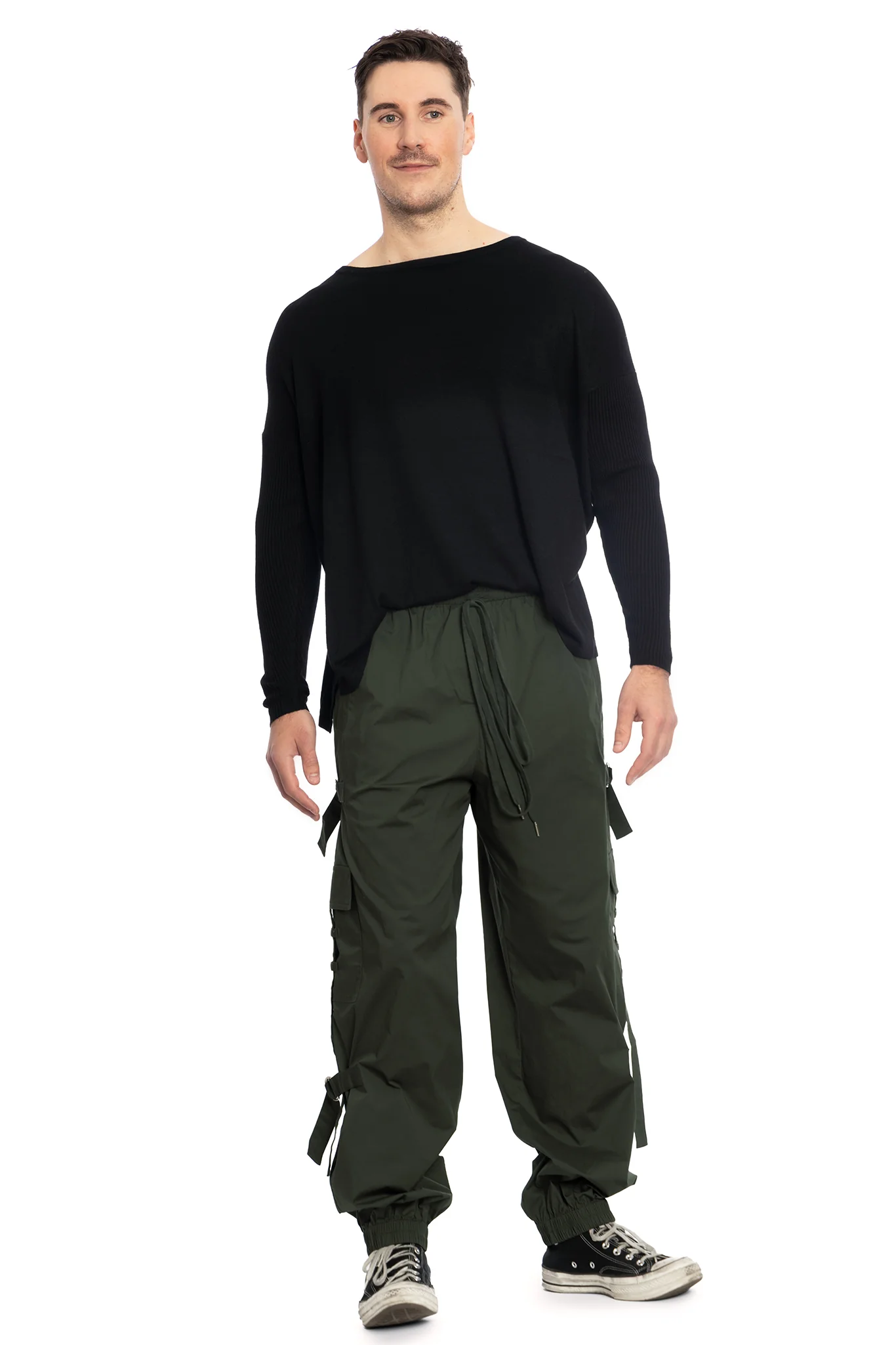 Jungle Green Strappy Comfy Cargo Pants - Image 9