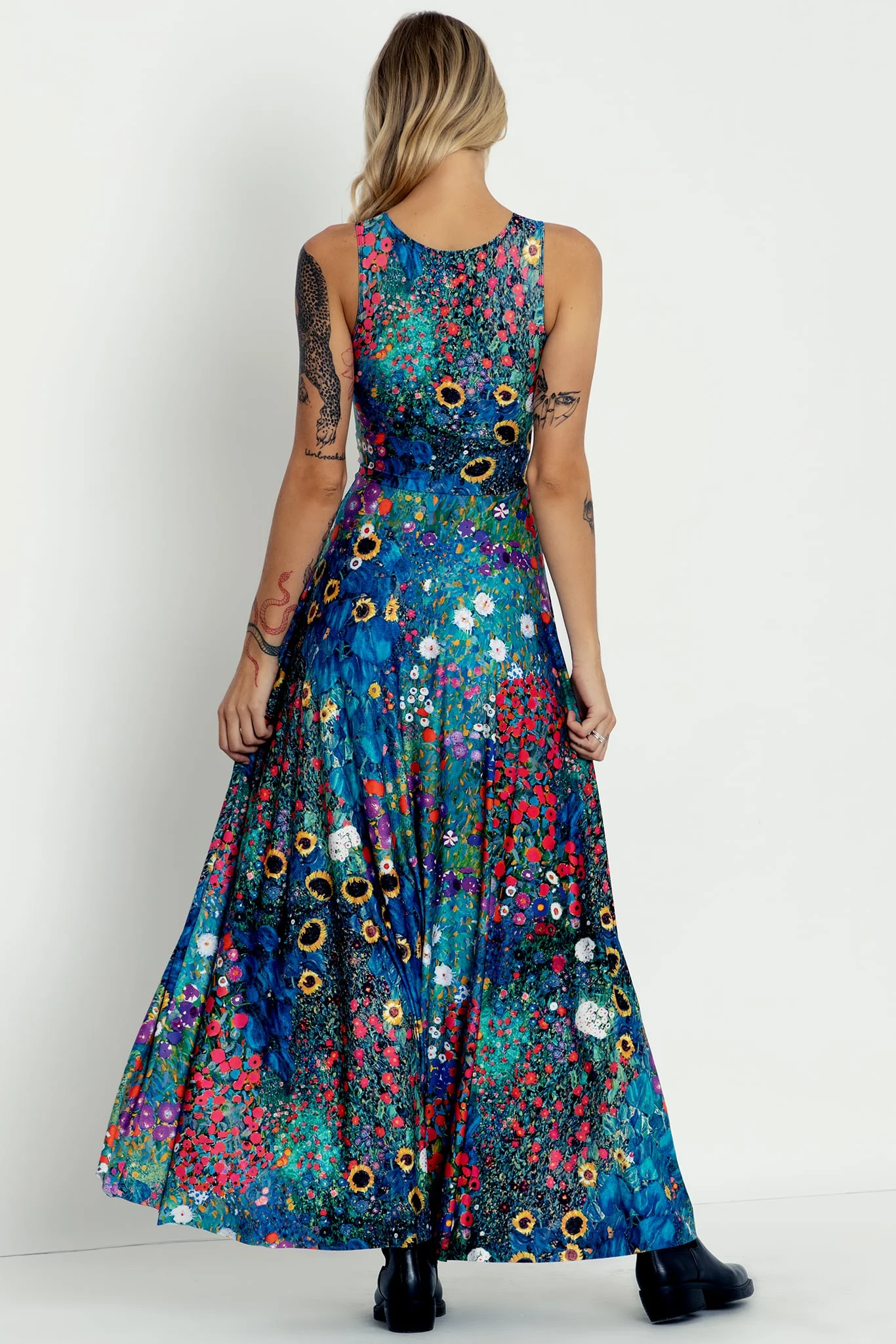 Klimt Collage Princess Maxi Dress - Image 3