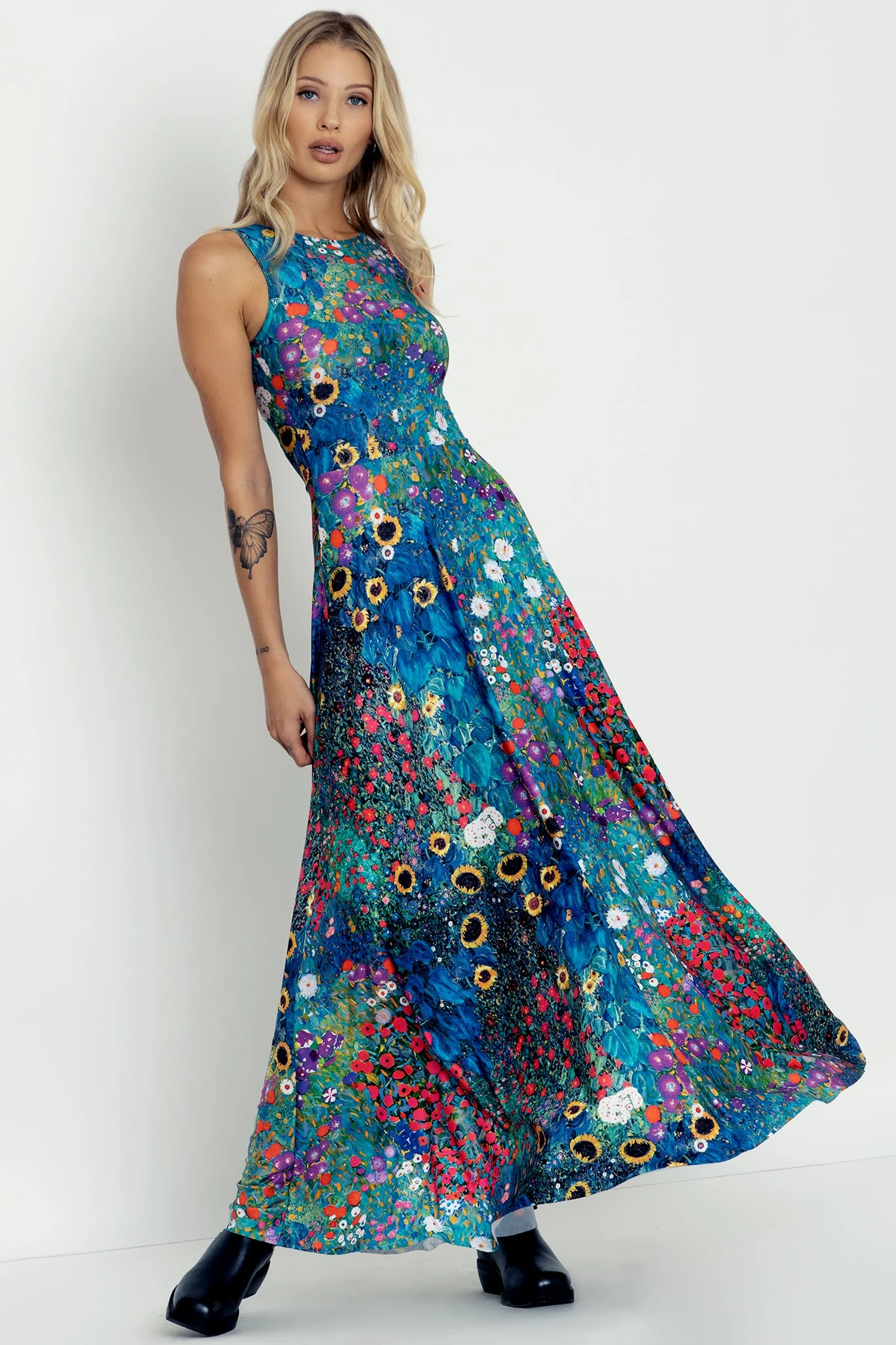 Klimt Collage Princess Maxi Dress - Image 4