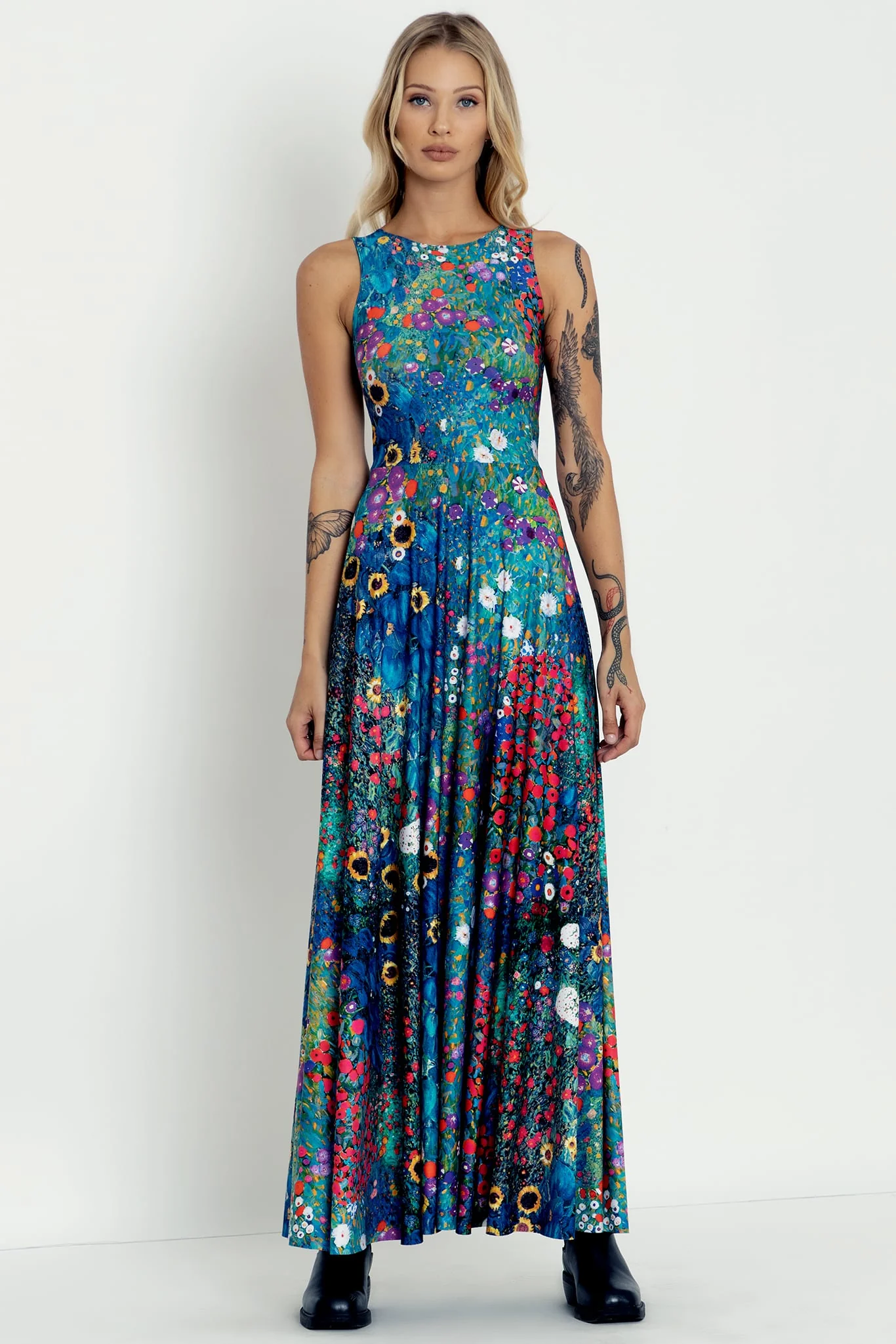 Klimt Collage Princess Maxi Dress - Image 6