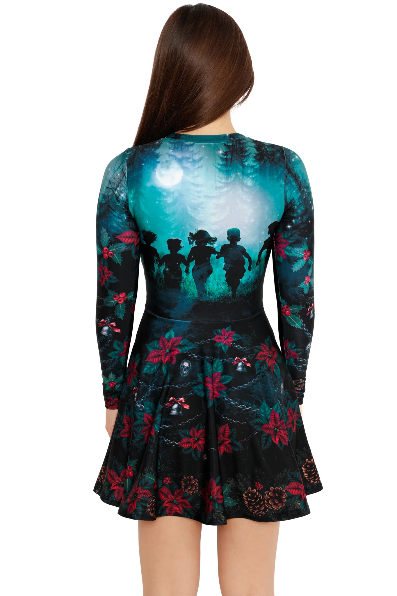 Krampus Toastie Long Sleeve Skater Dress - Image 4