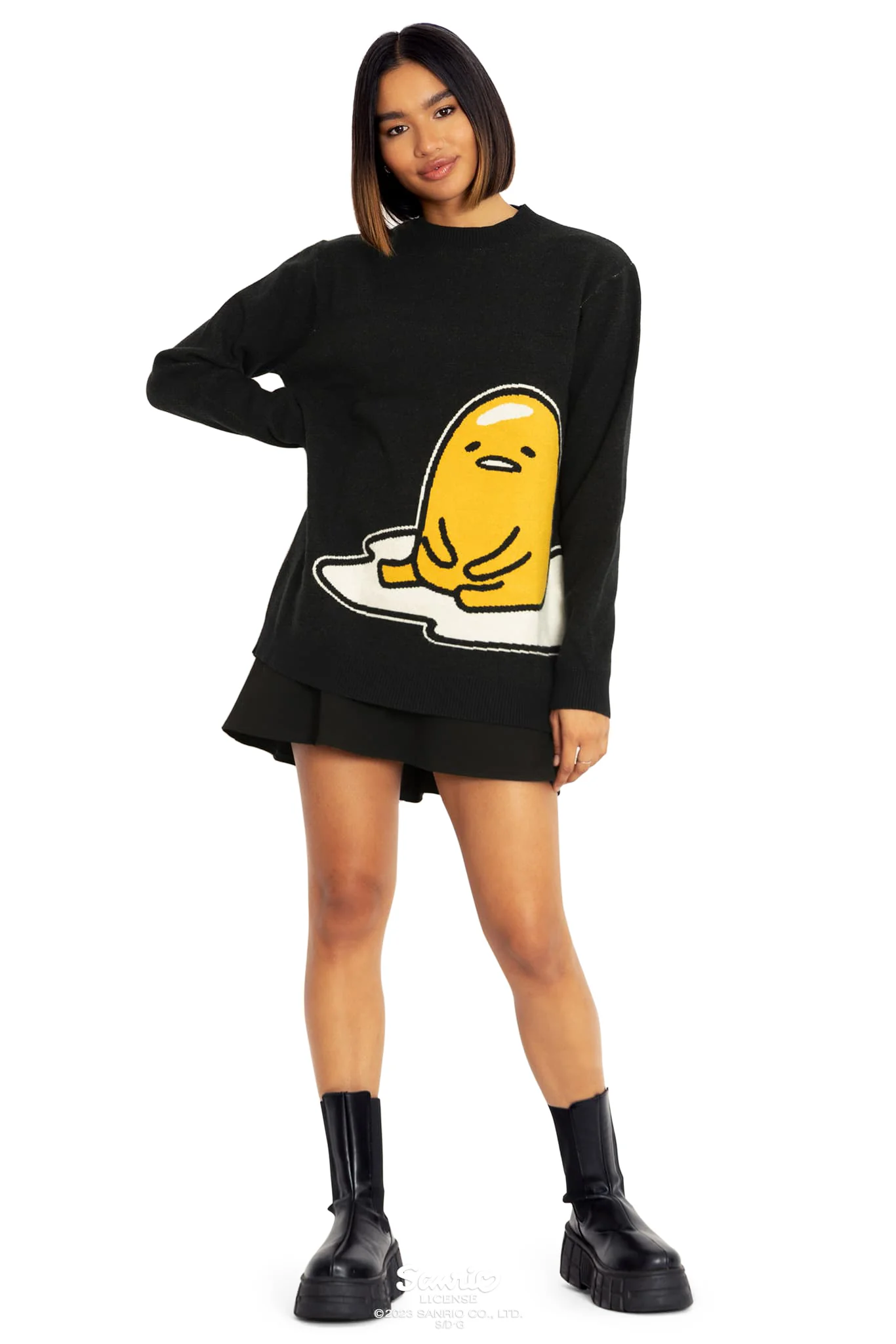 Lazy Gudetama Oversized Knit Sweater - Image 7