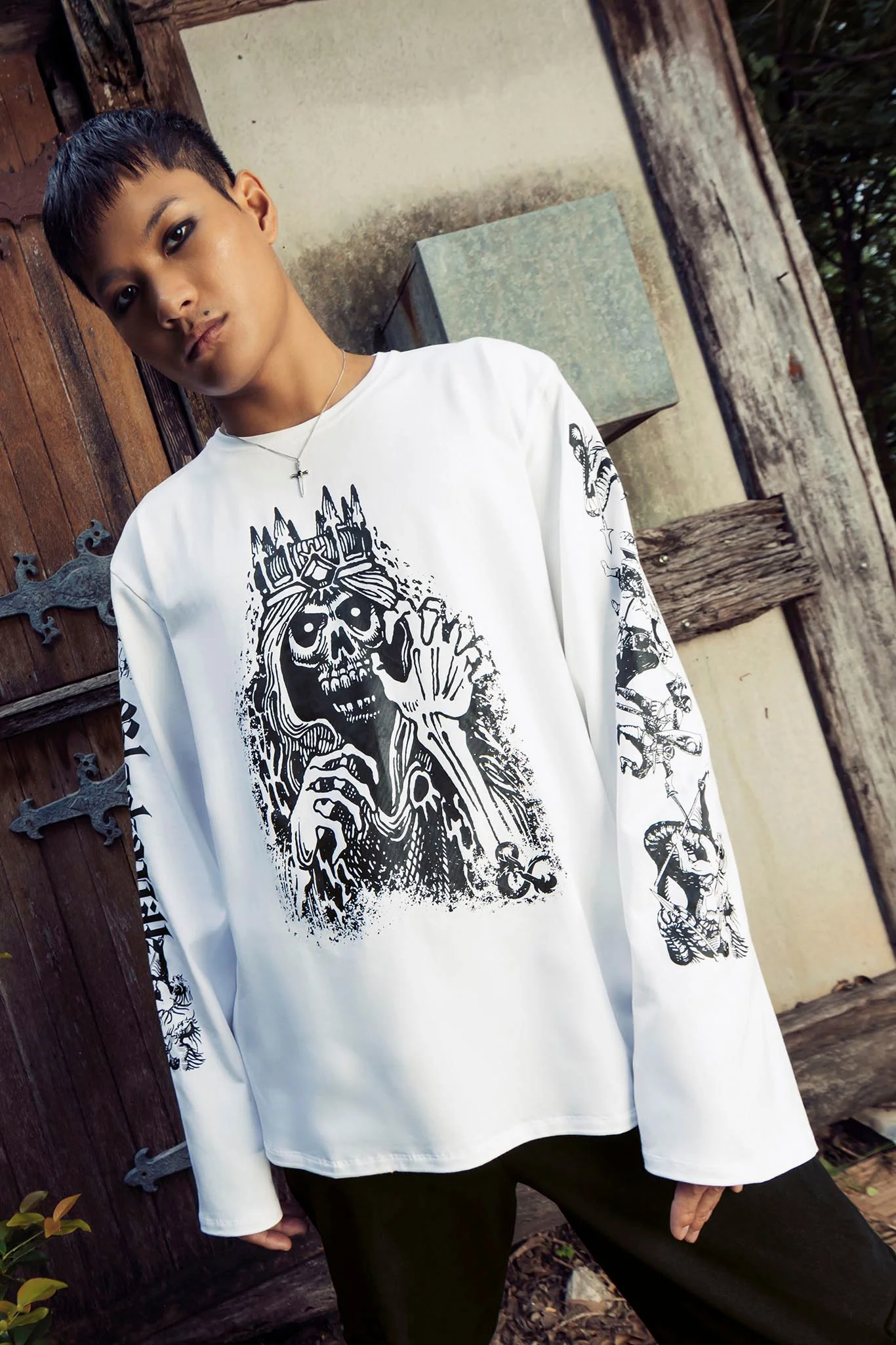 Lich Long Sleeve Oversized Boyfriend Tee - Image 9