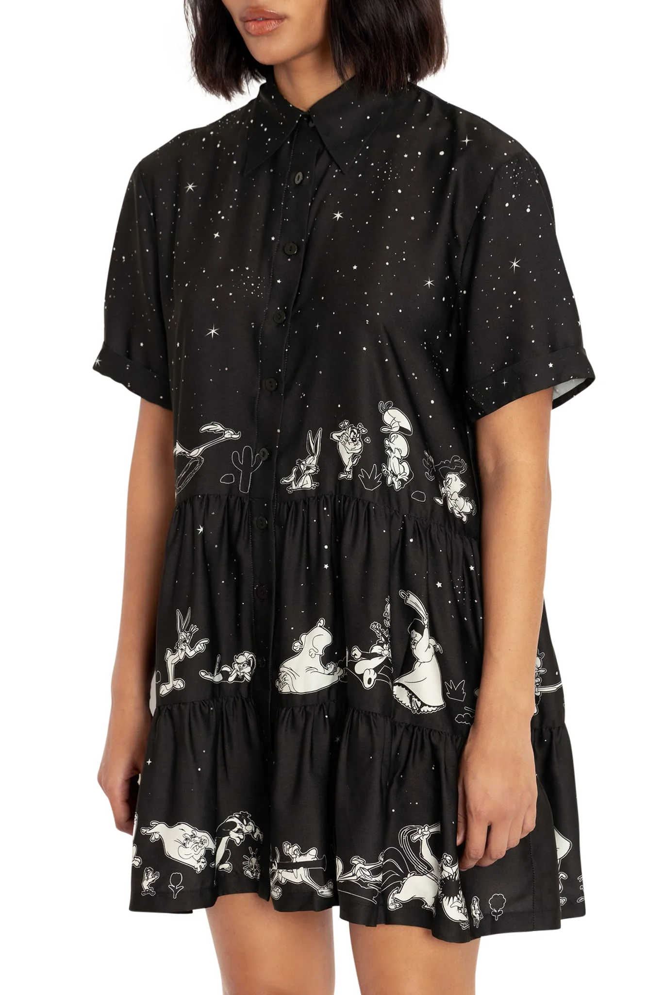 Looney Tunes Chase Tiered Shirt Dress - Image 3