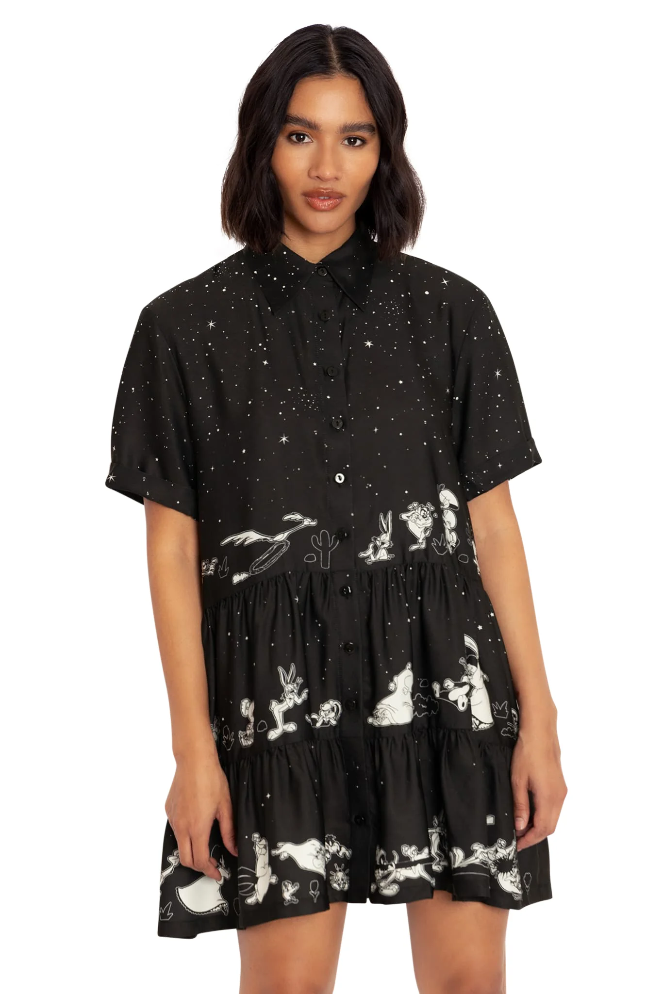 Looney Tunes Chase Tiered Shirt Dress - Image 6
