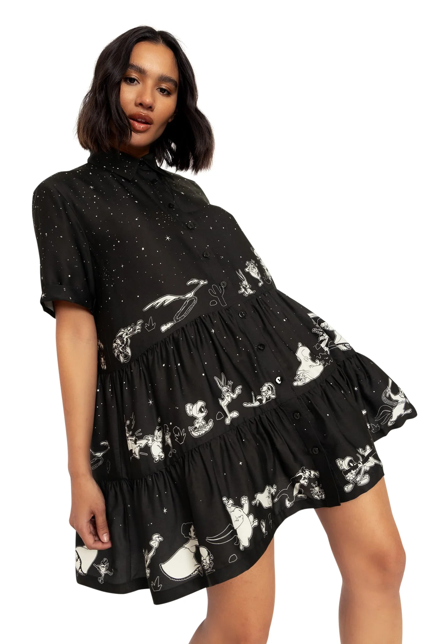 Looney Tunes Chase Tiered Shirt Dress - Seconds - Image 7