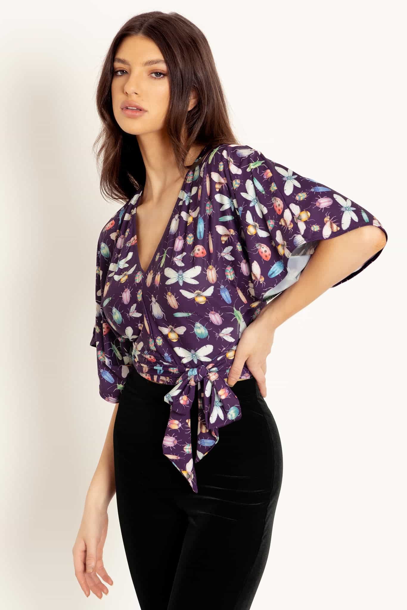 Lovebugs Kimono Tie Top - Image 5