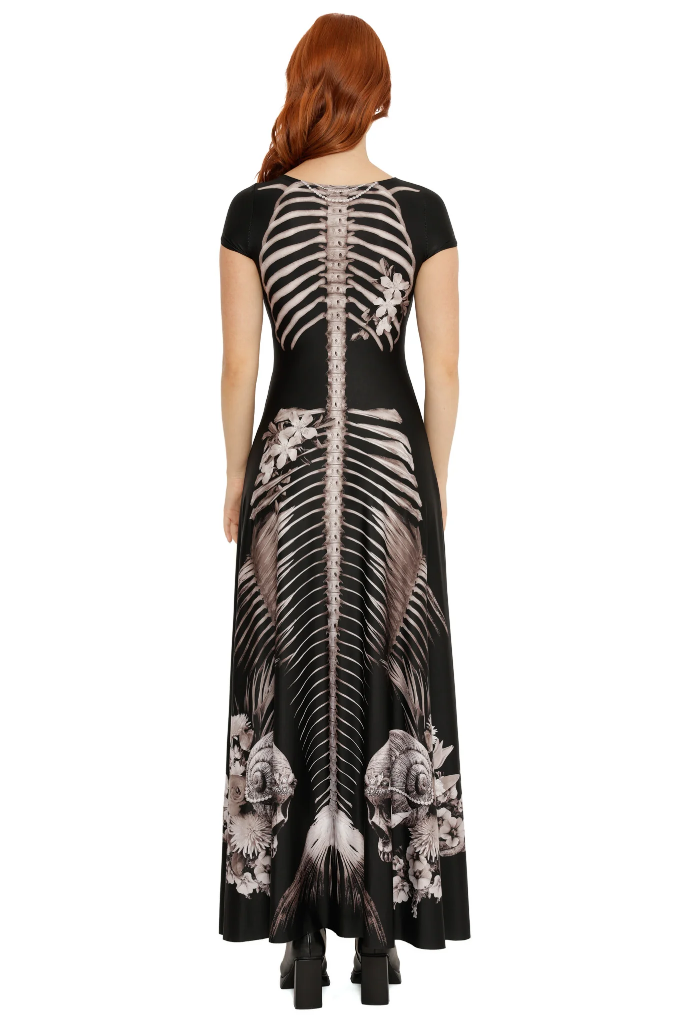 Magic Death Mermaid Princess Cap Sleeve Maxi Dress - Image 2