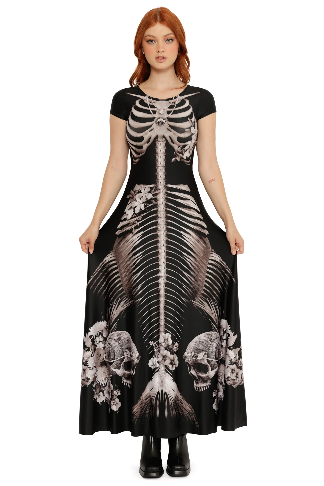 Magic Death Mermaid Princess Cap Sleeve Maxi Dress - Image 5
