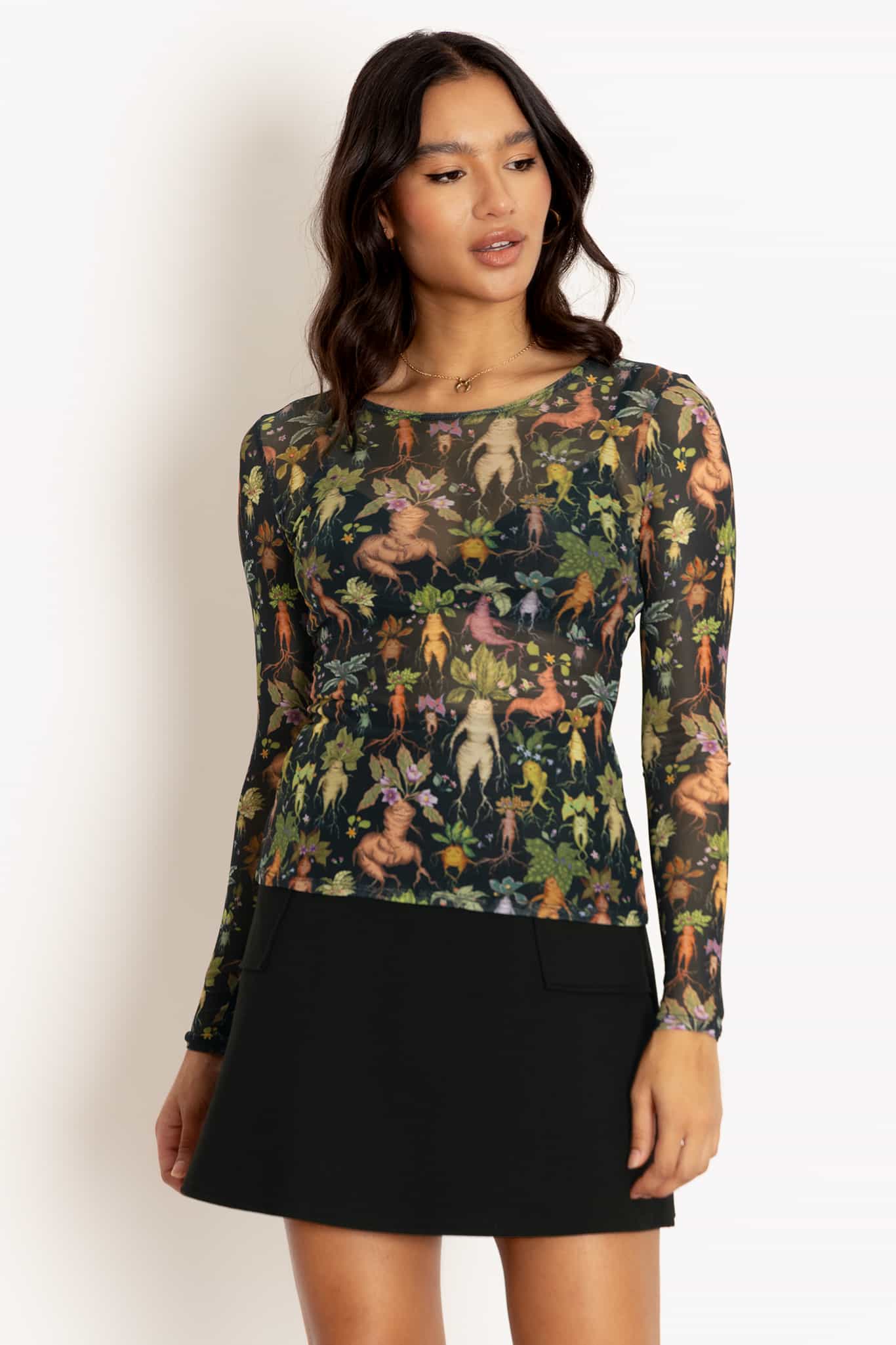 Mandrakes Sheer Long Sleeve Top