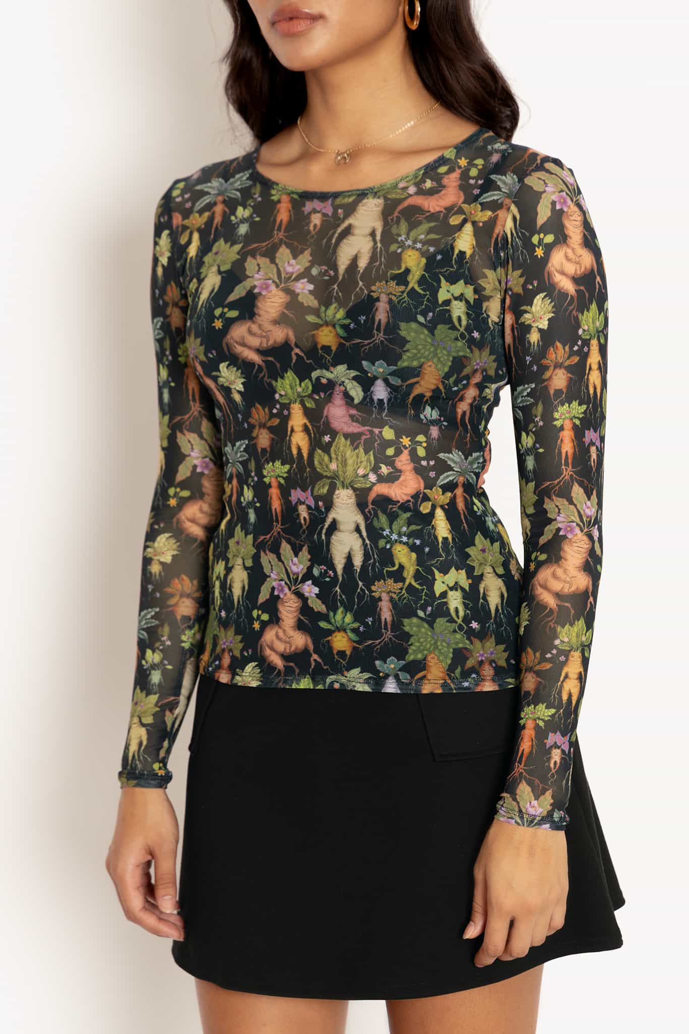 Mandrakes Sheer Long Sleeve Top - Image 3