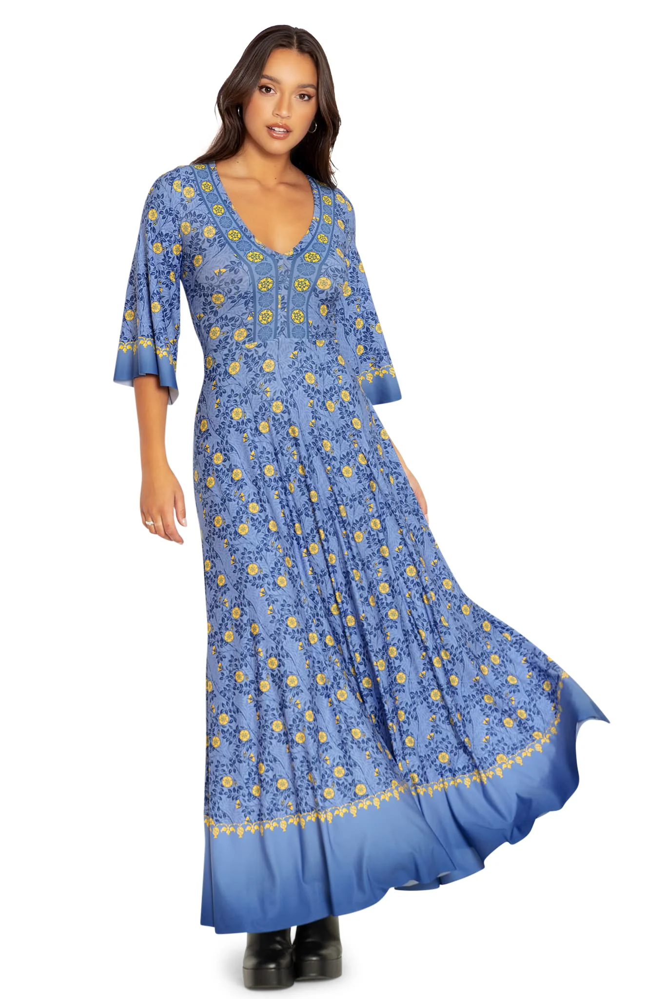 Margaery Tyrell Wide Sleeve Maxi Dress