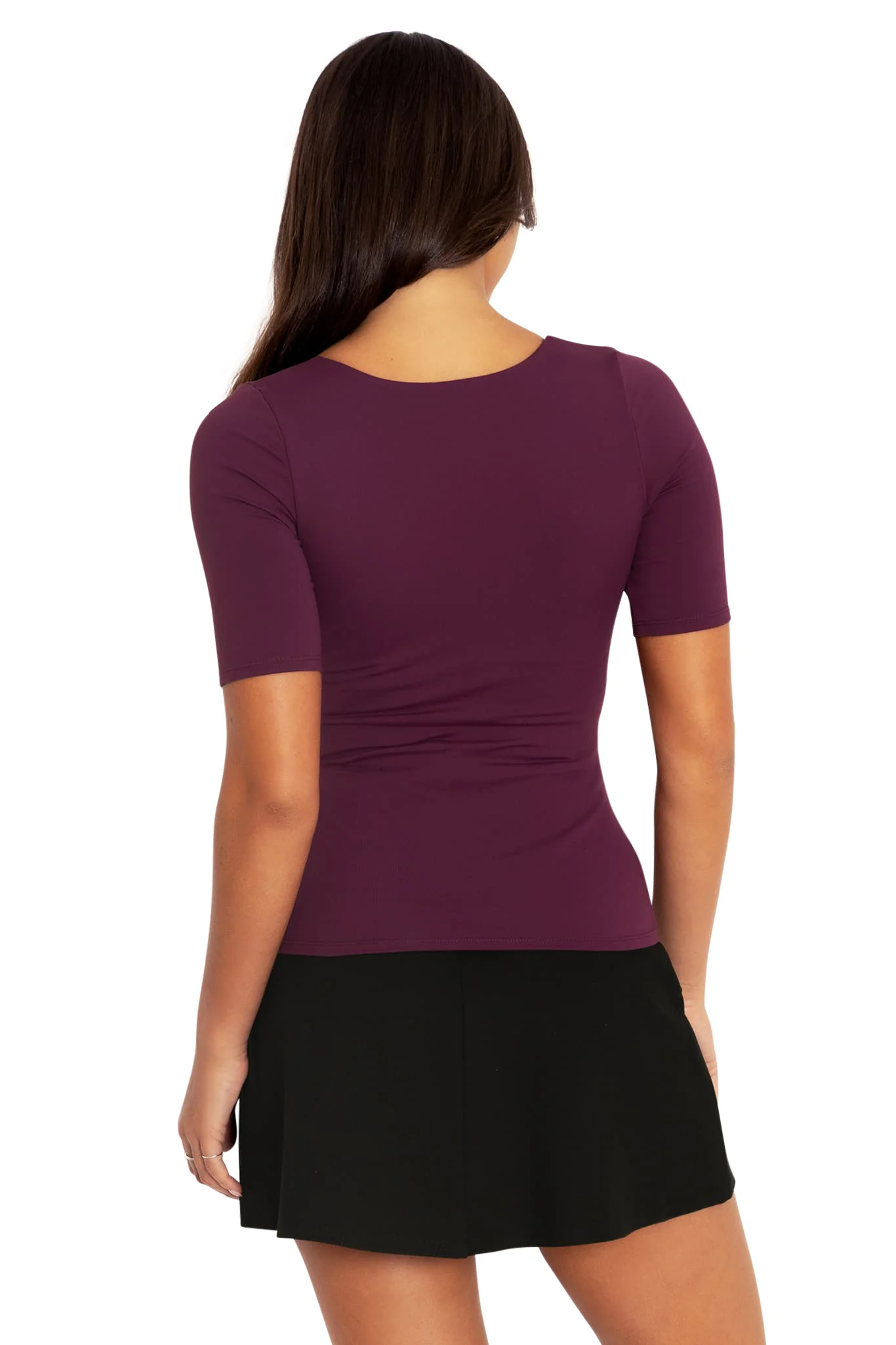Matte Mulberry Heart Short Sleeve Top - Image 2