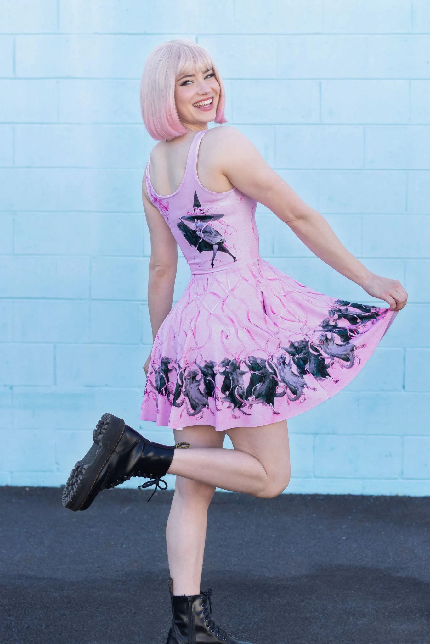 Maypole Mice Scoop Skater Dress - Image 3