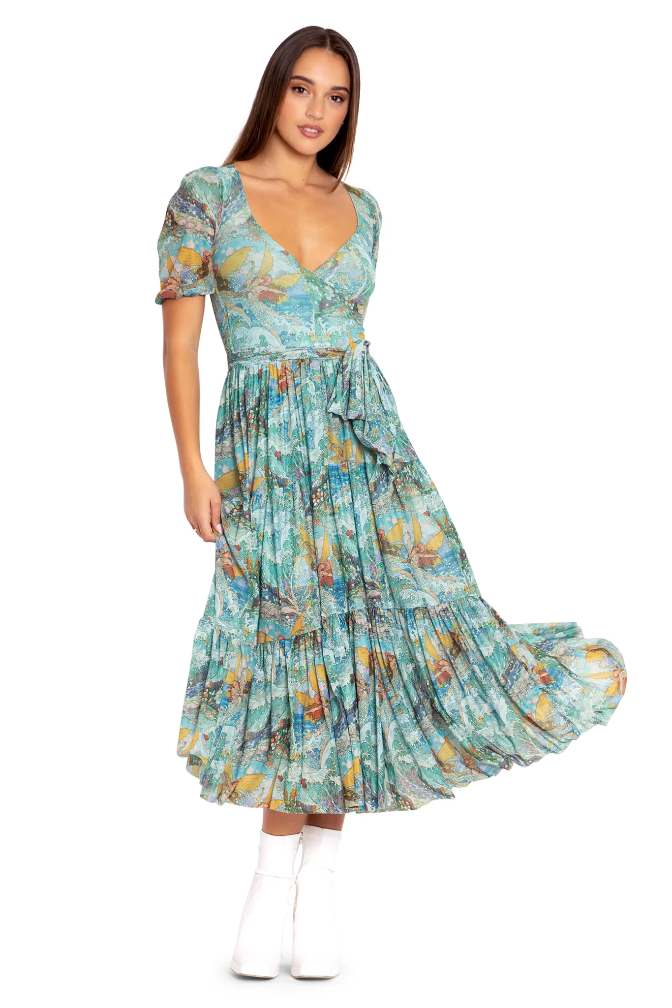 Mermagic Wrap Midaxi Dress