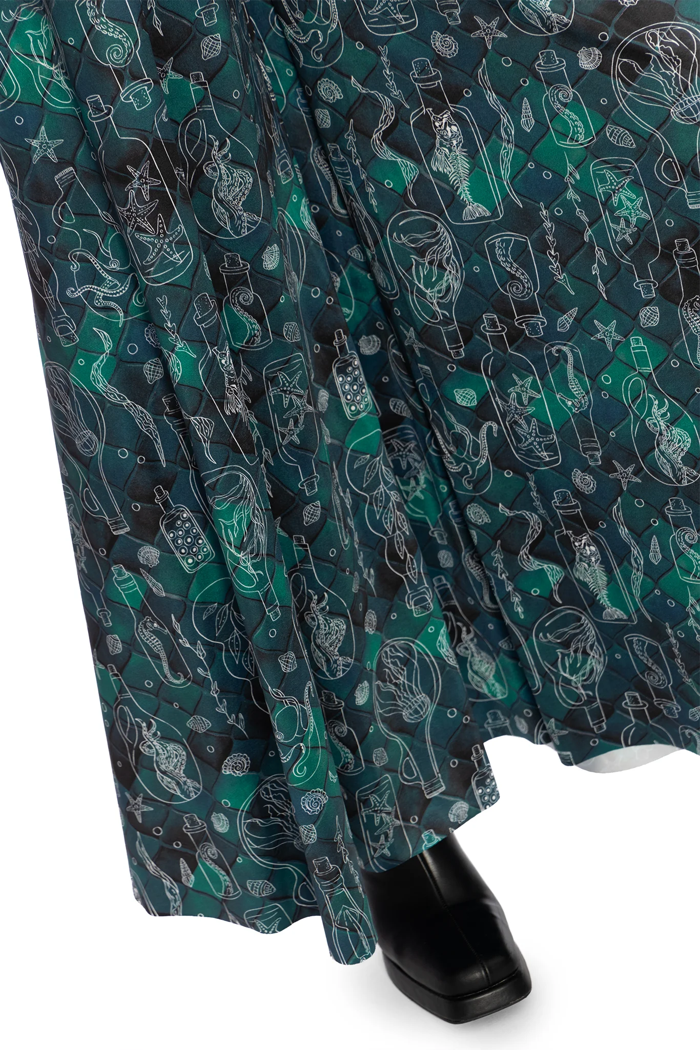 Mermaid's Grotto Plunge Wide Leg Jumpsuit - Image 4