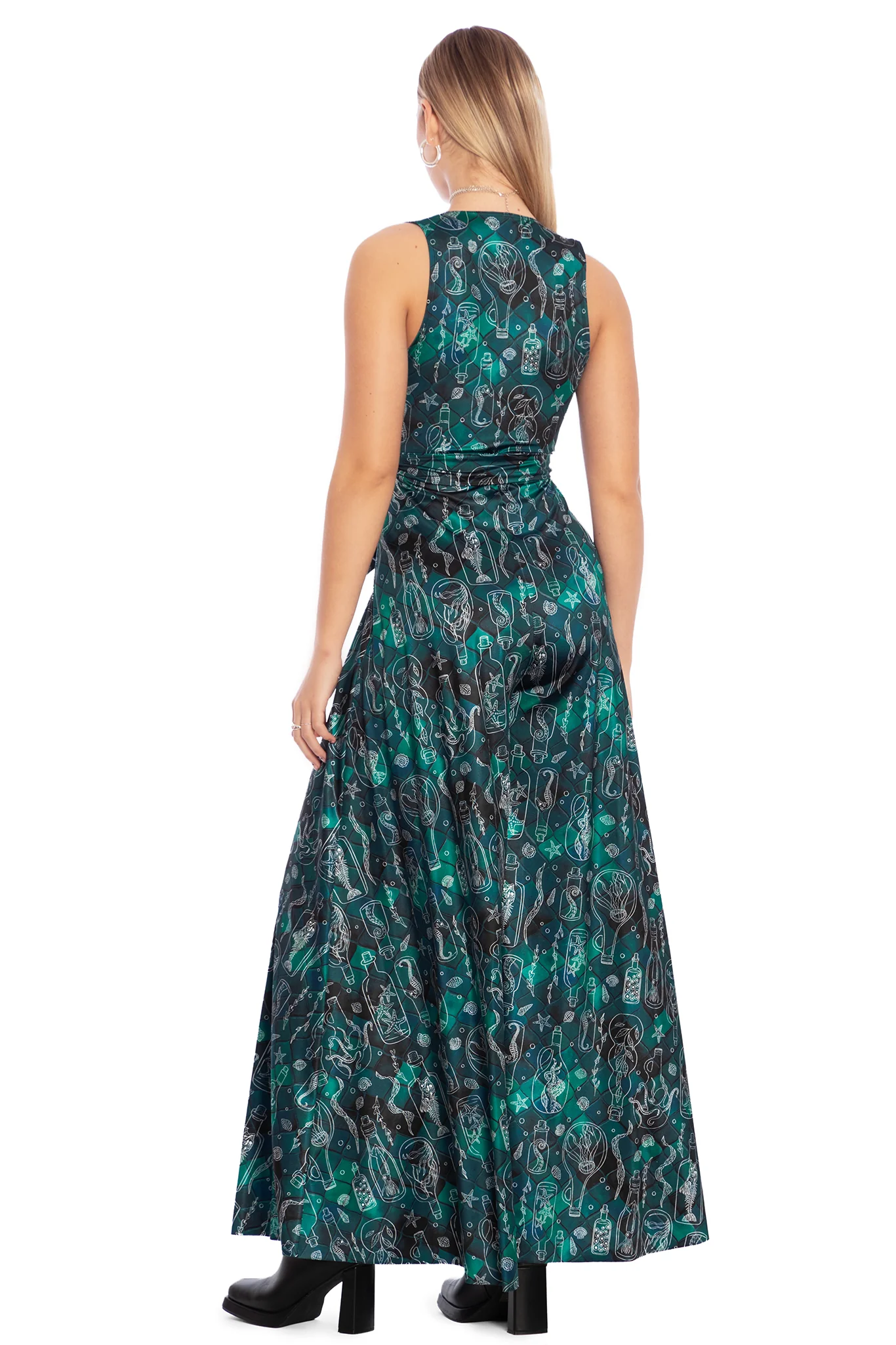 Mermaid's Grotto Plunge Wide Leg Jumpsuit - Image 7
