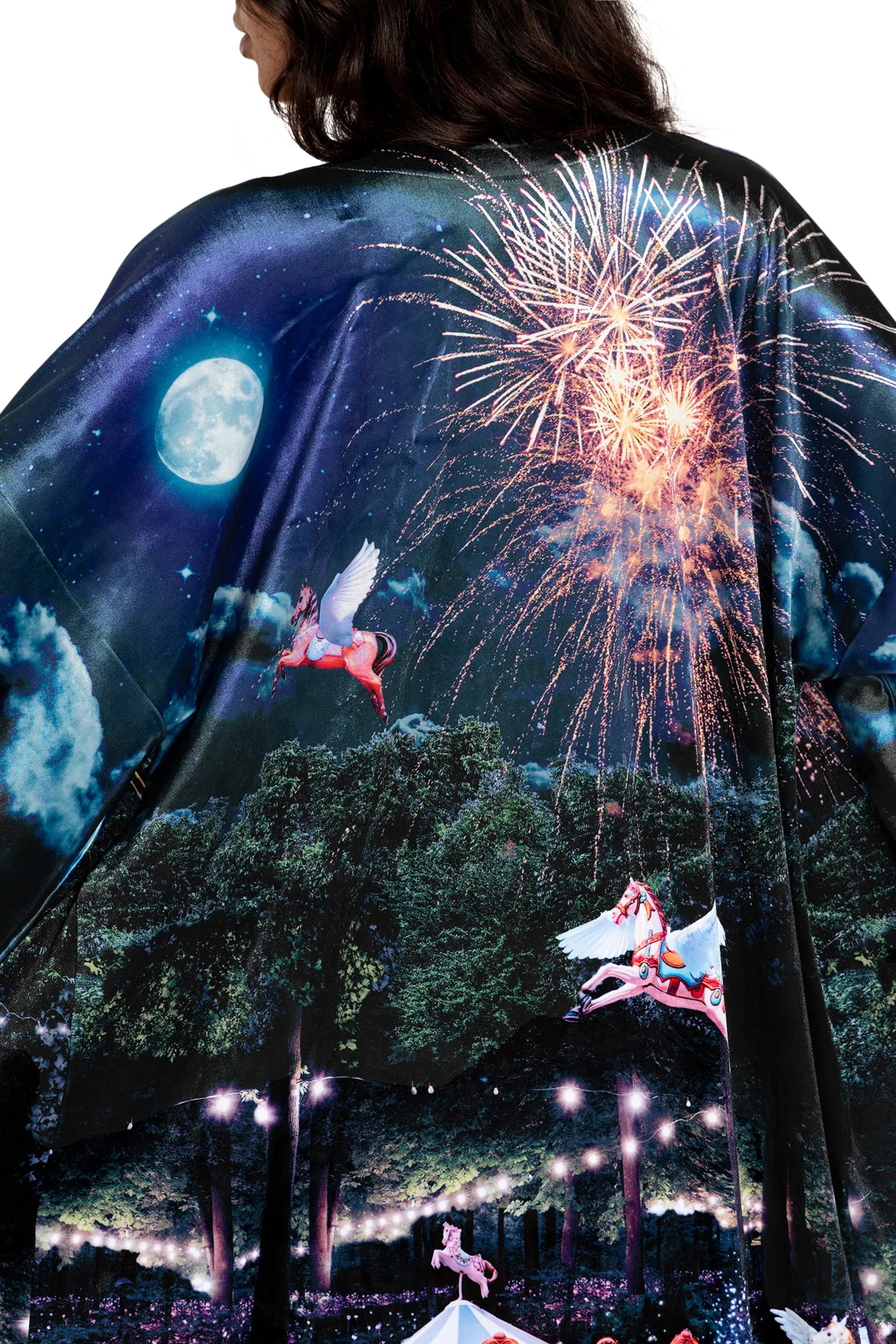 Merry-Go-Gallop Velvet Split Kimono - Image 6