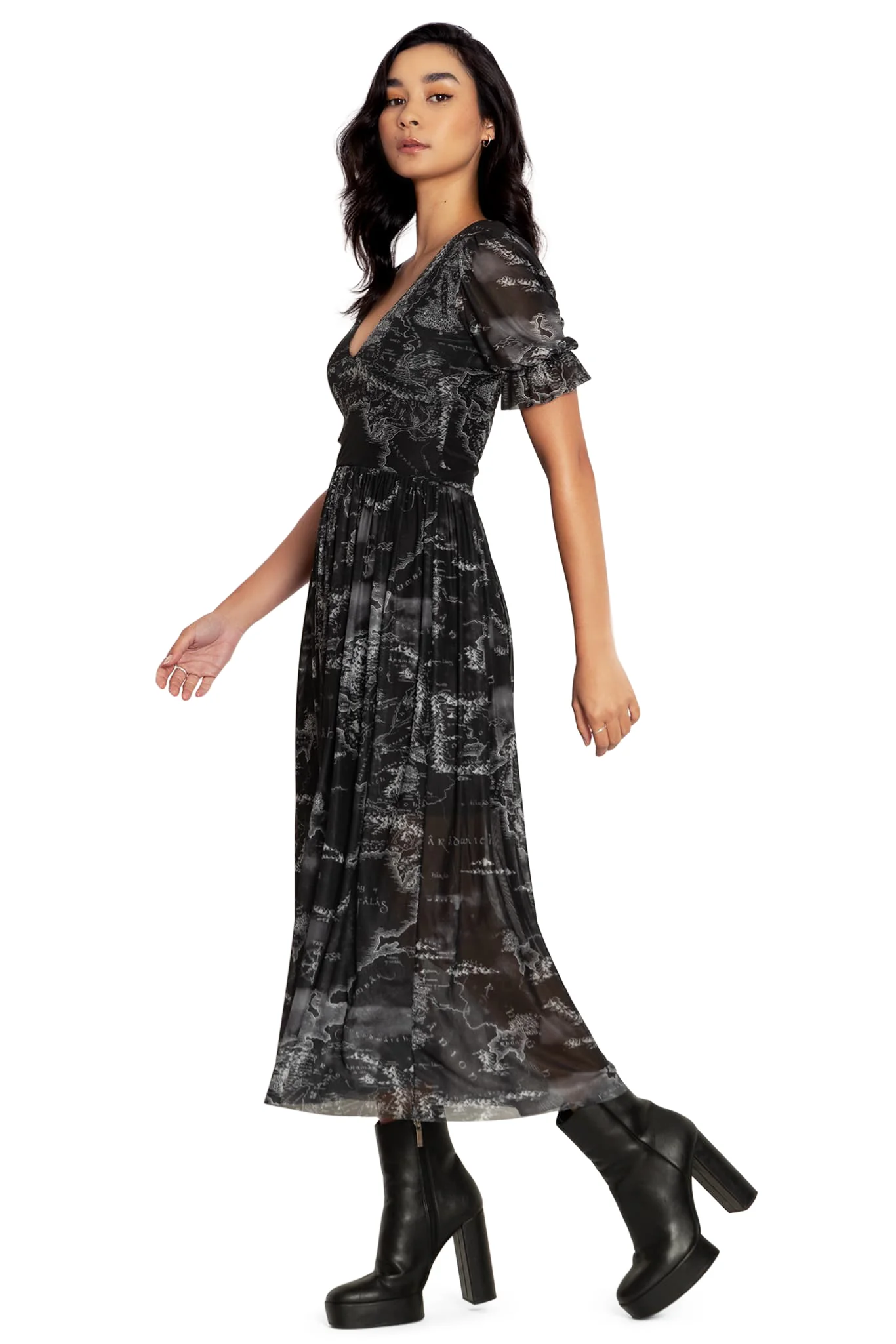 Middle-earth Map Black Stellar Dress - Image 6