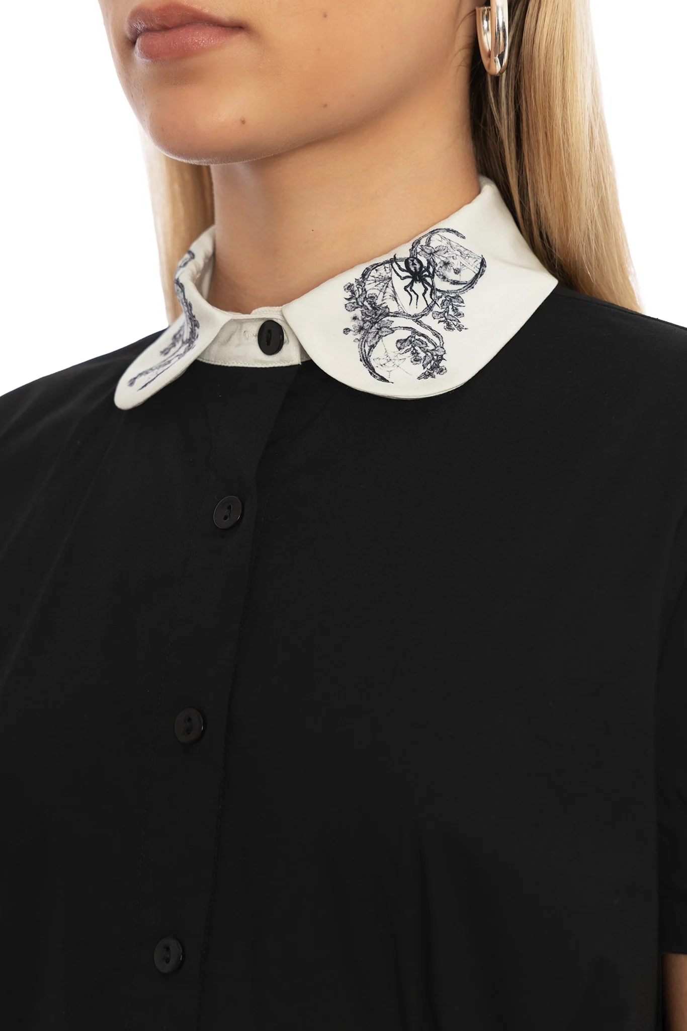 Moon Magic Collared Button Up Dress - Image 5