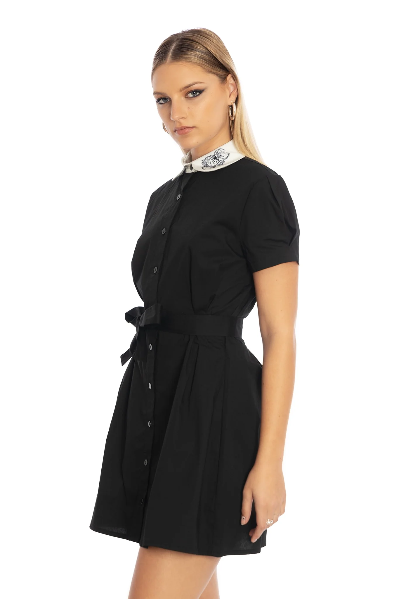 Moon Magic Collared Button Up Dress - Image 6