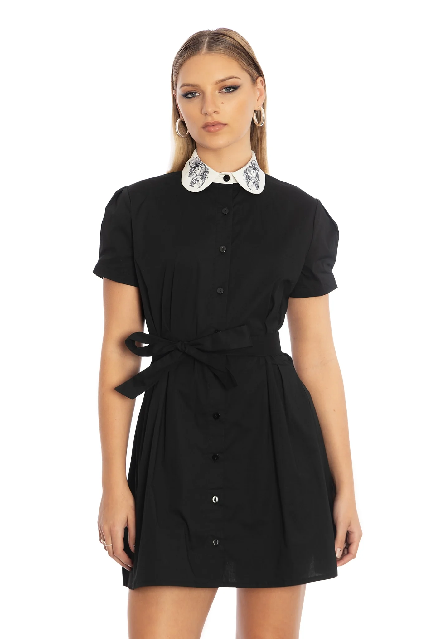 Moon Magic Collared Button Up Dress - Image 7