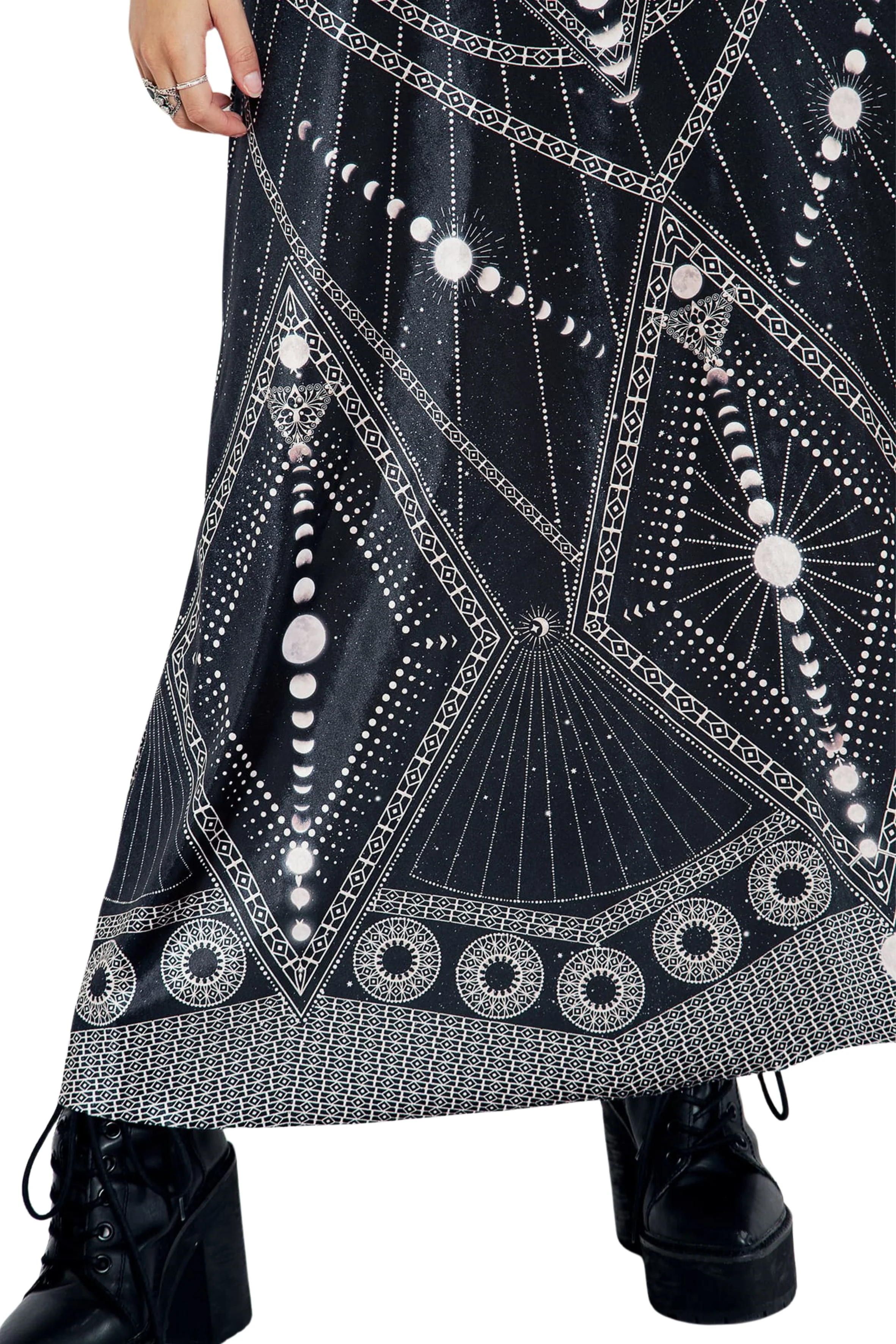 Moon Phases Velvet Princess Maxi Dress - Image 4