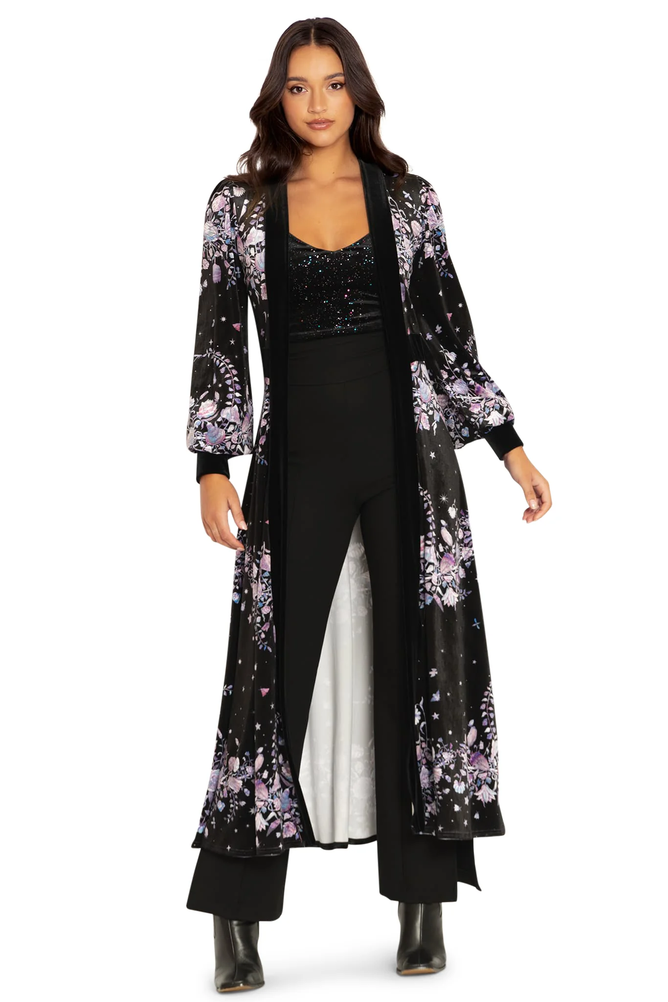 Mother Of Pearl Velvet Maxi Jacket