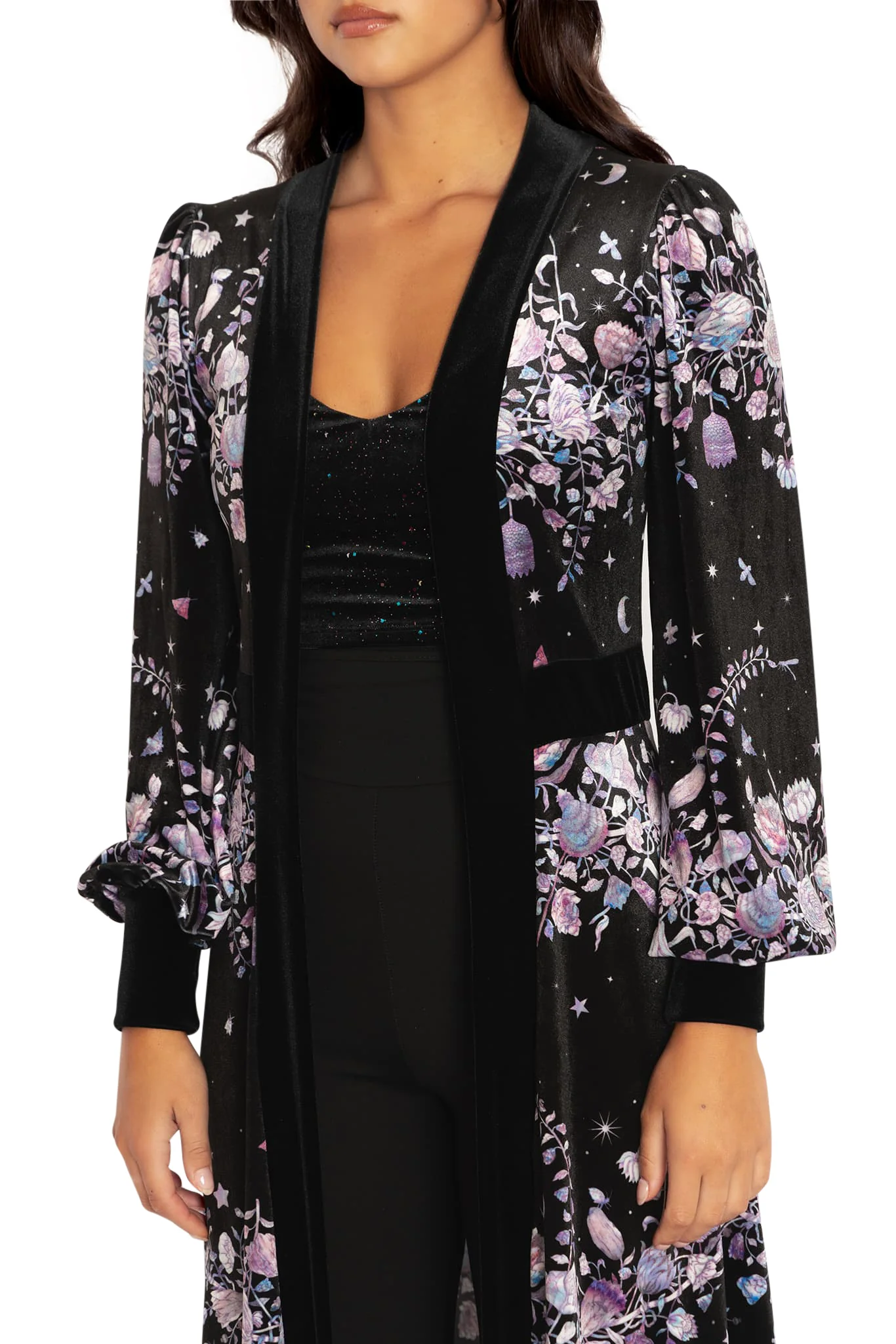 Mother Of Pearl Velvet Maxi Jacket - Image 3