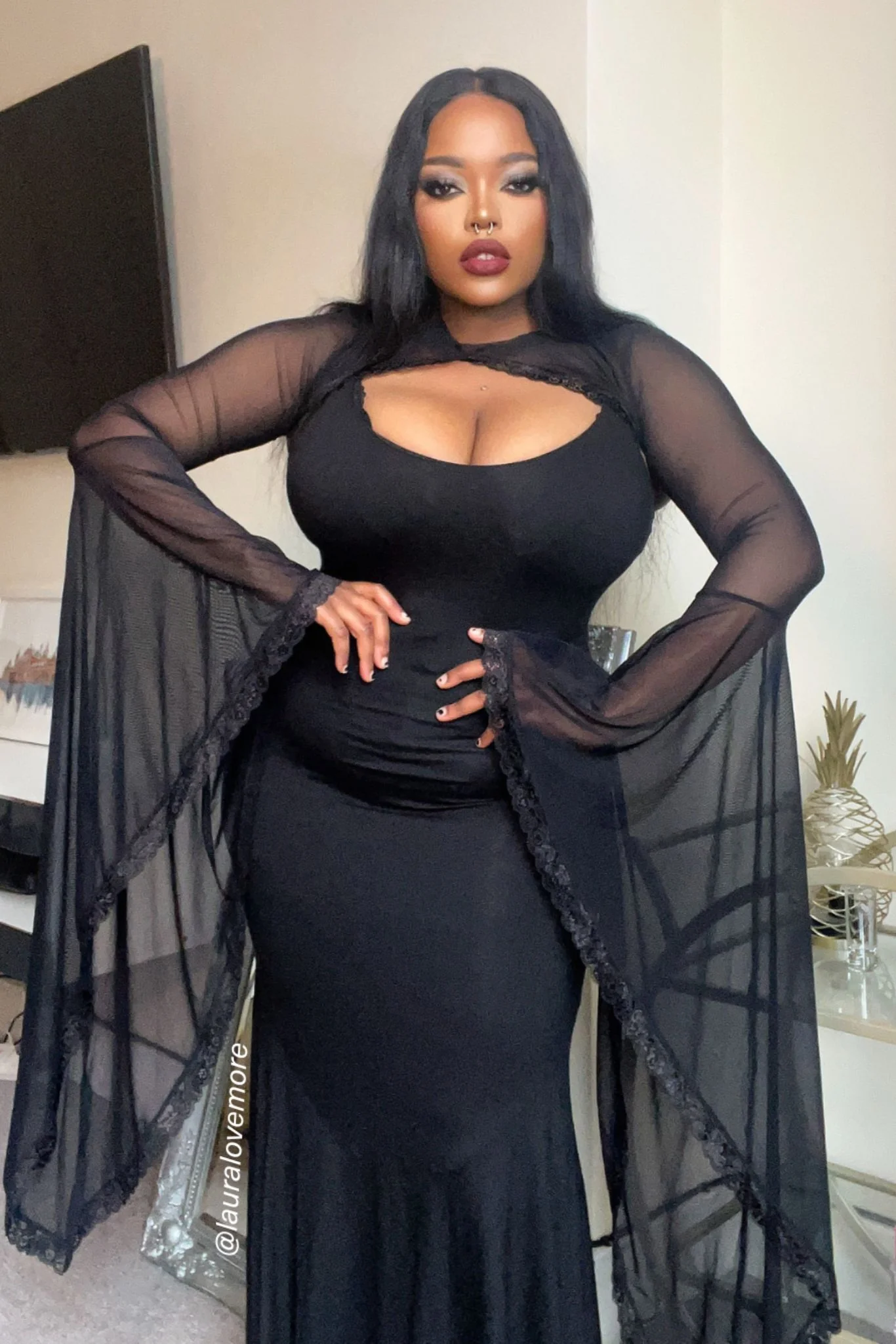 Mrs Addams Sheer Shrug - Image 5