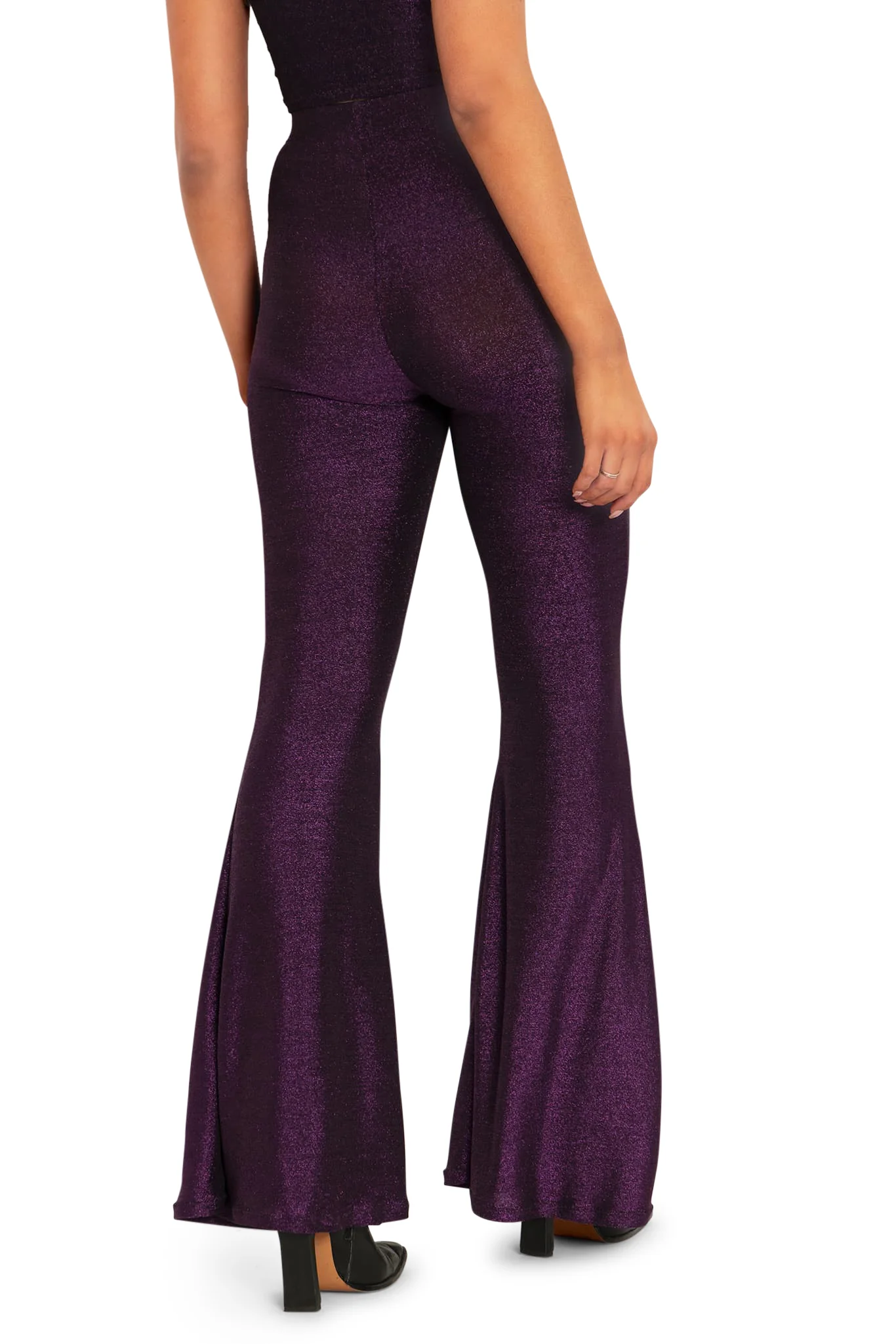Mystical Party Lurex High Waisted Flare Pants - Image 2